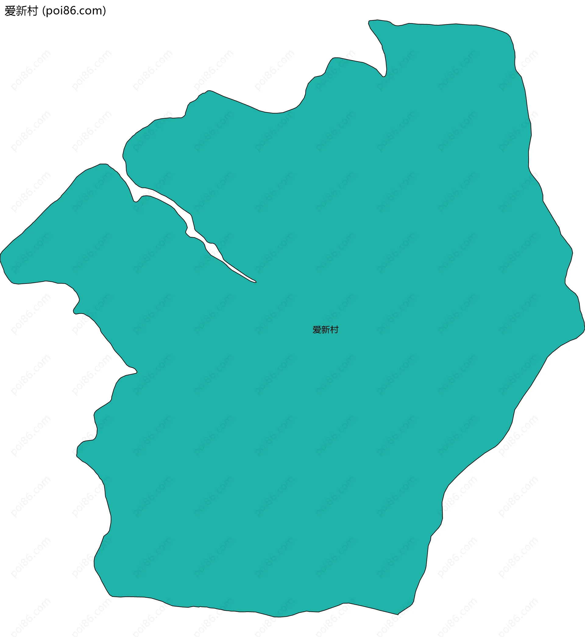 爱新村边界地图