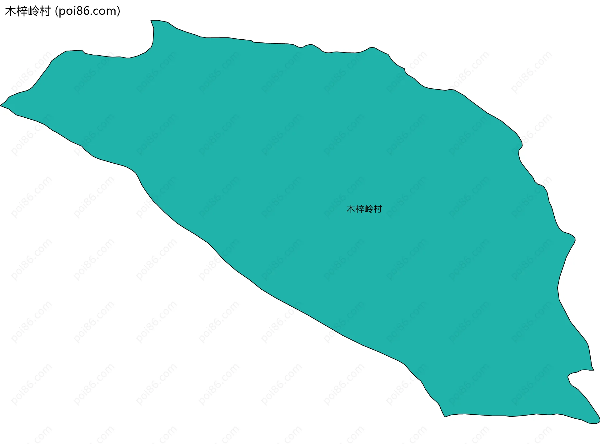 木梓岭村边界地图