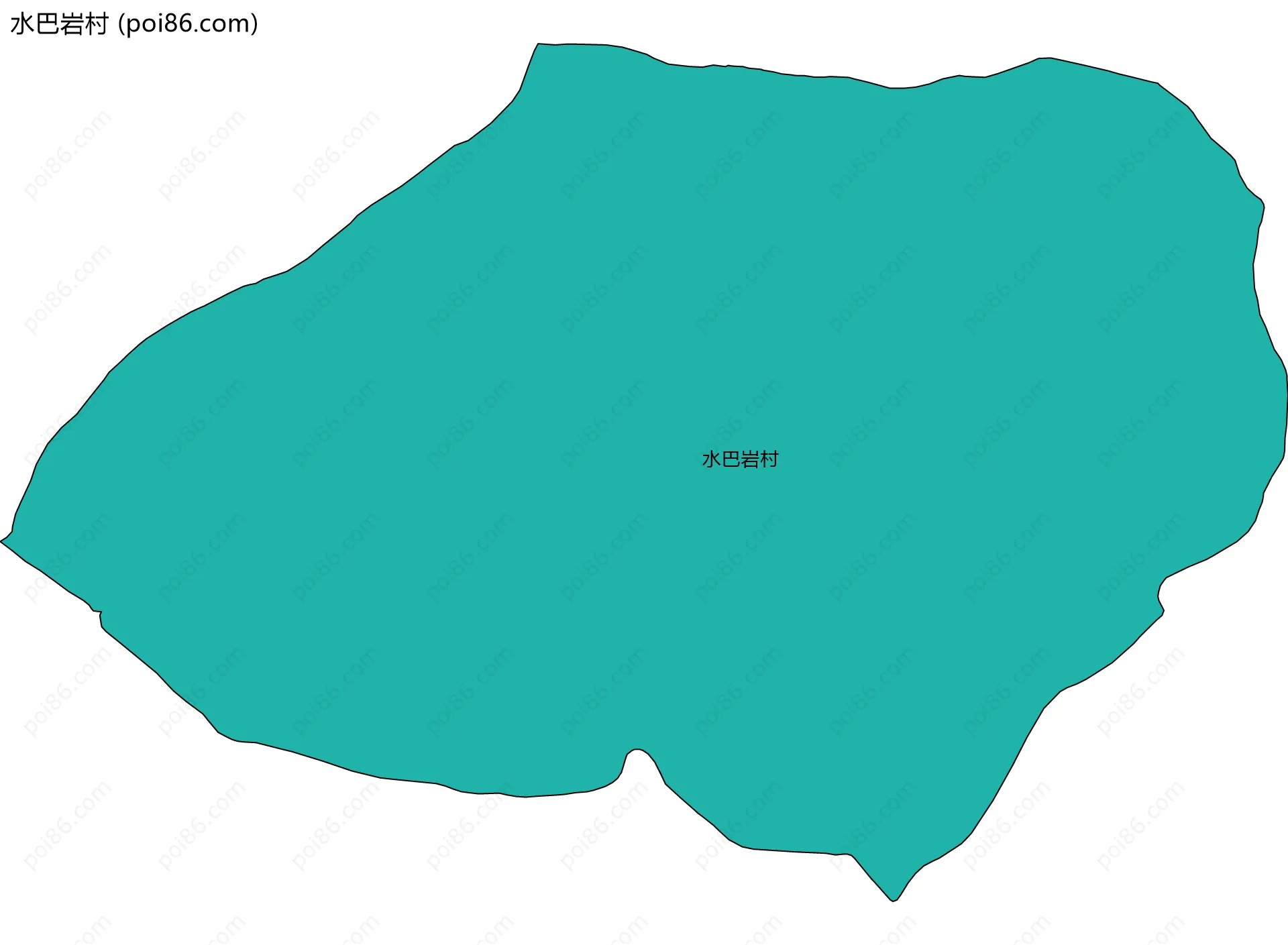 水巴岩村边界地图