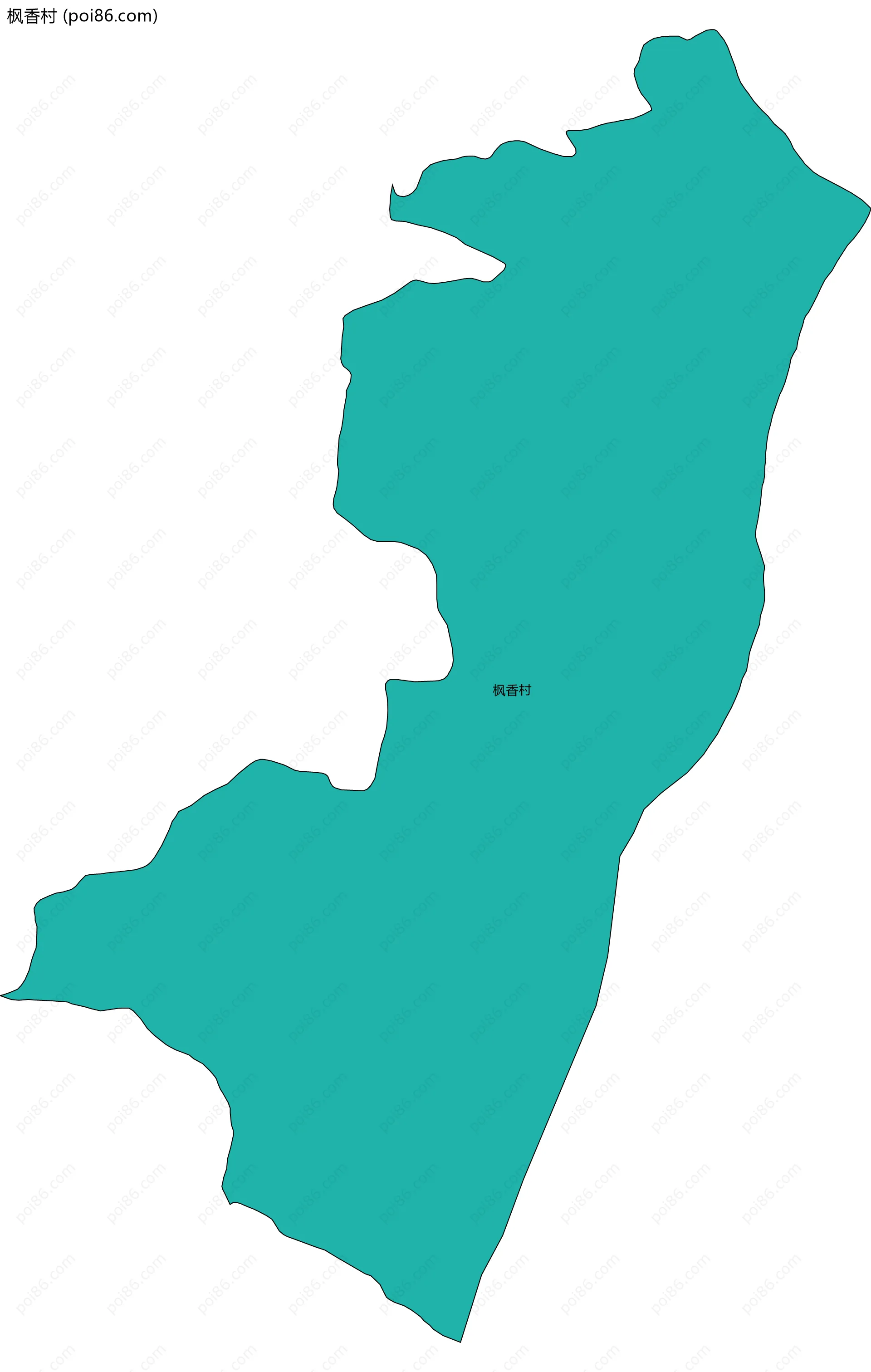 枫香村边界地图