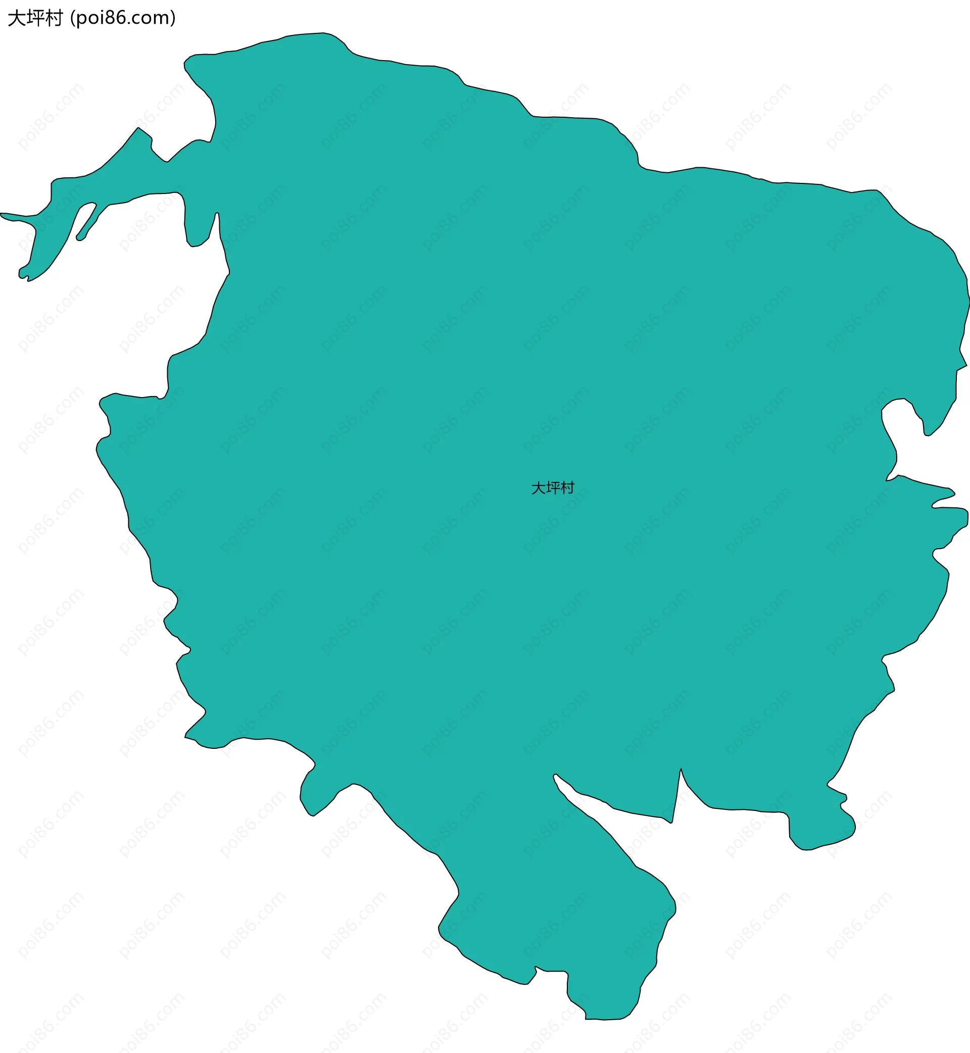 大坪村边界地图