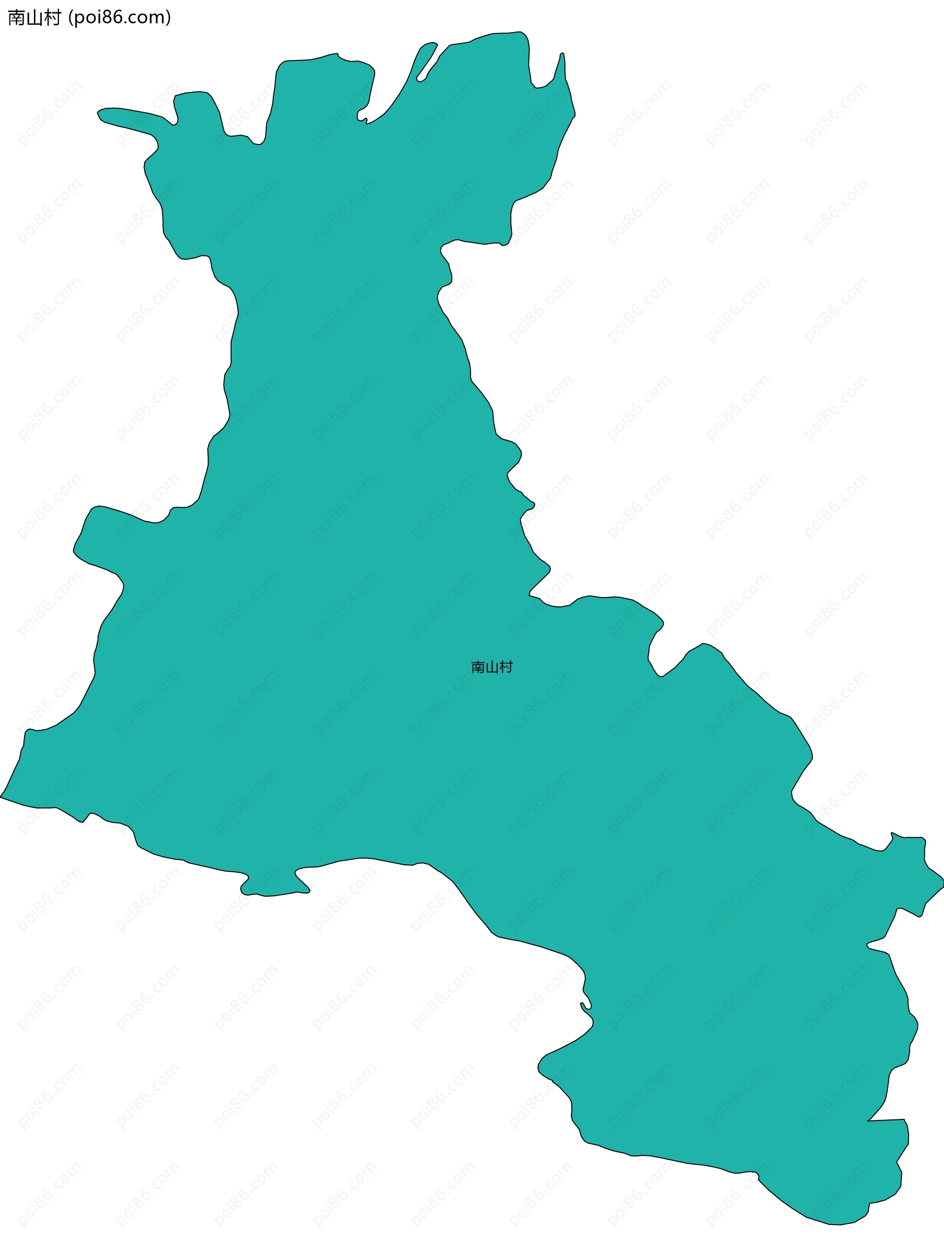 南山村边界地图