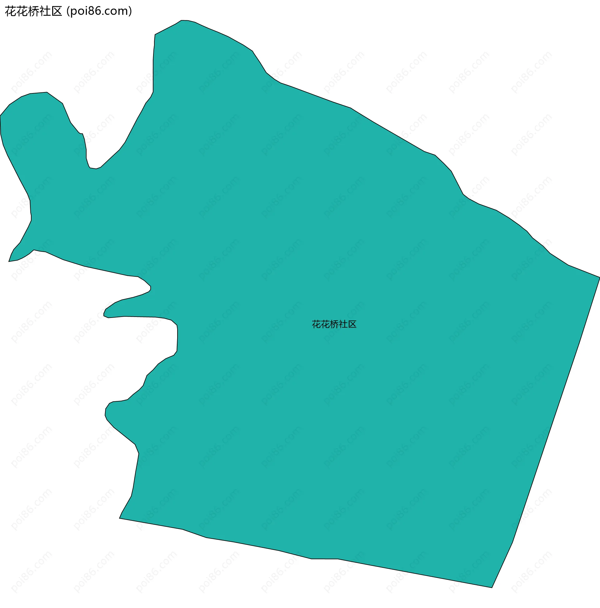 花花桥社区边界地图