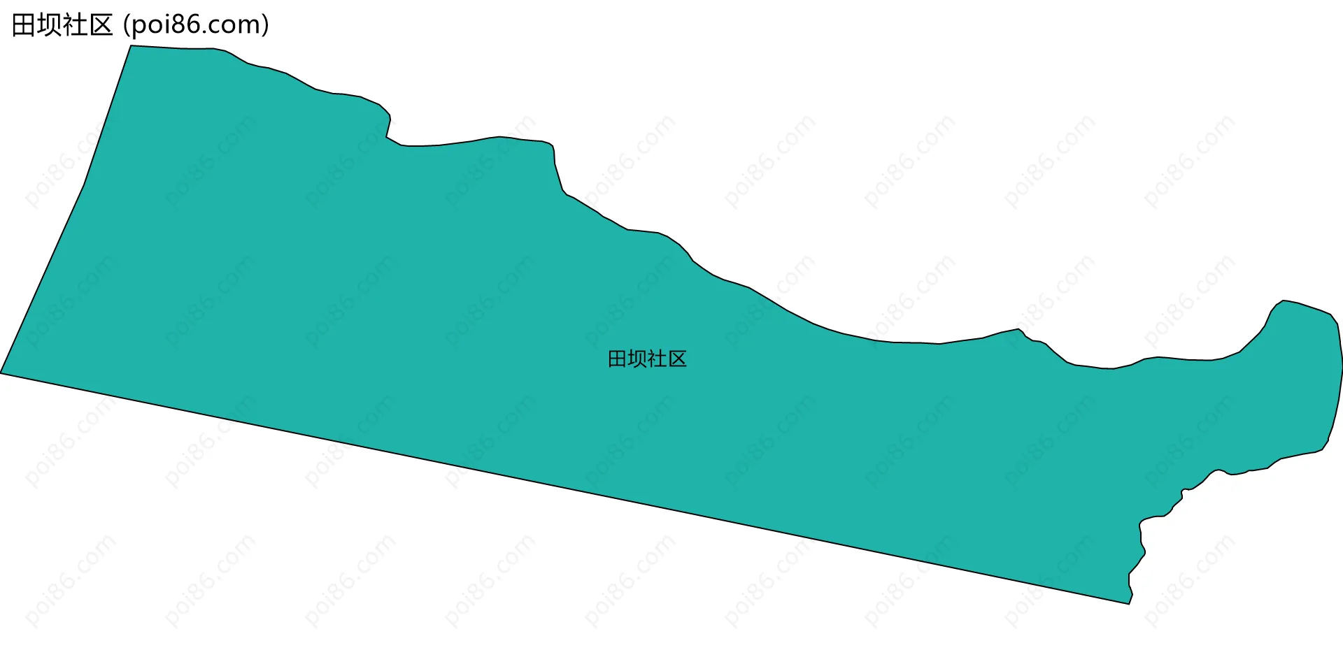 田坝社区边界地图