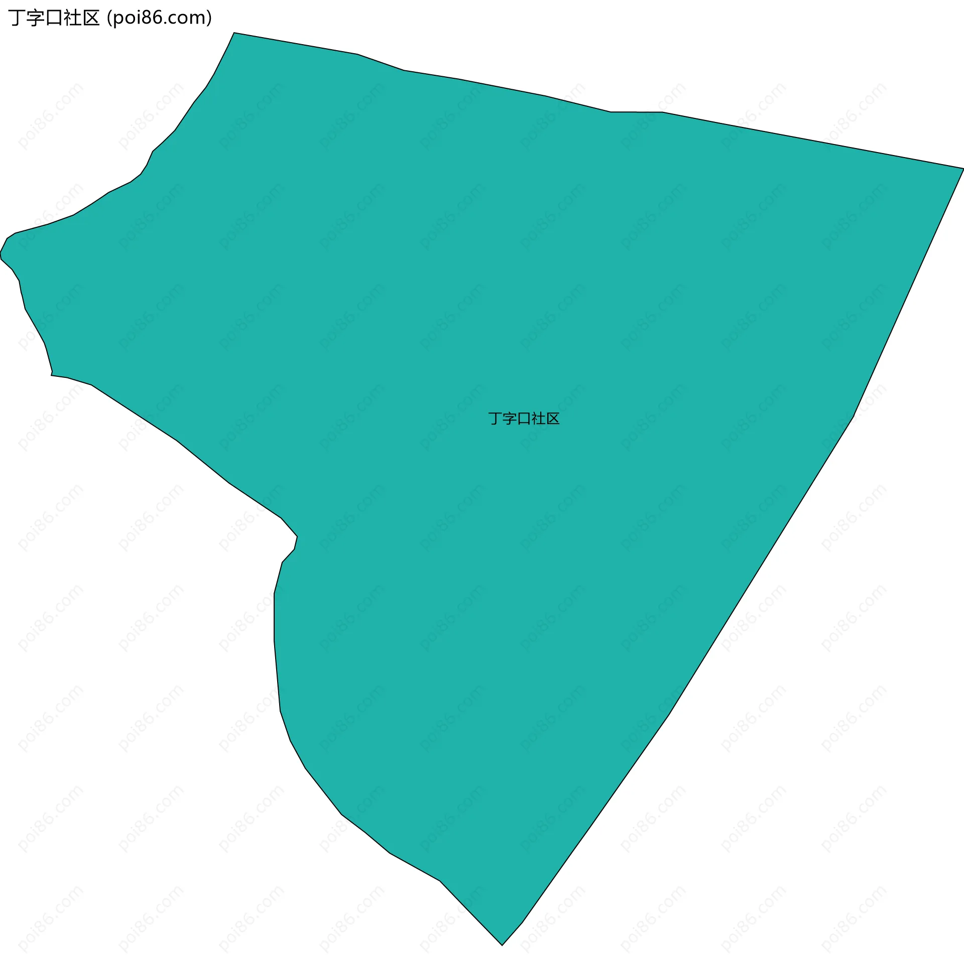 丁字口社区边界地图