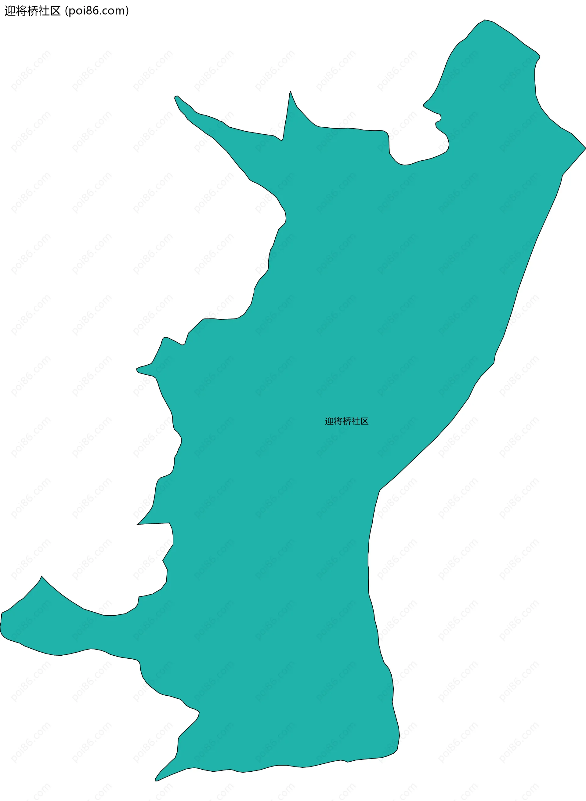 迎将桥社区边界地图