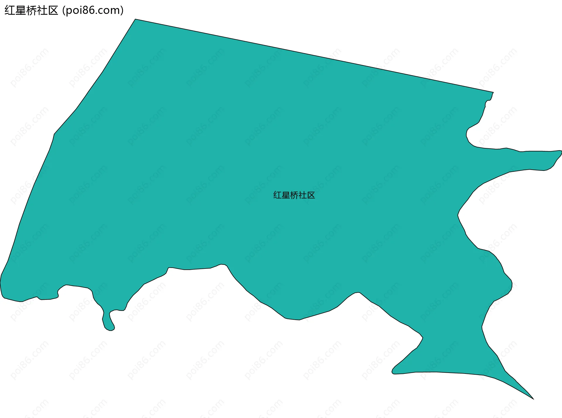 红星桥社区边界地图