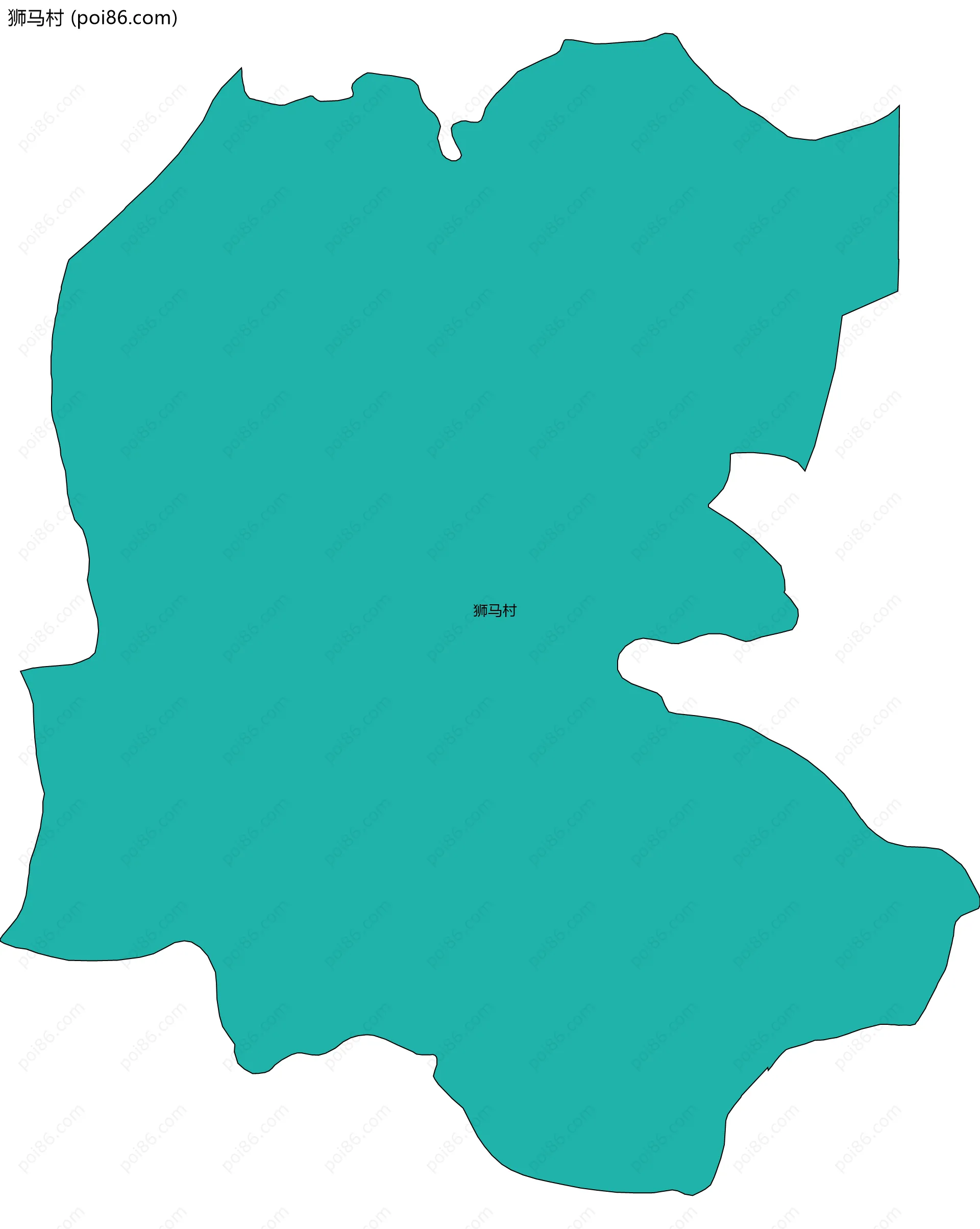 狮马村边界地图