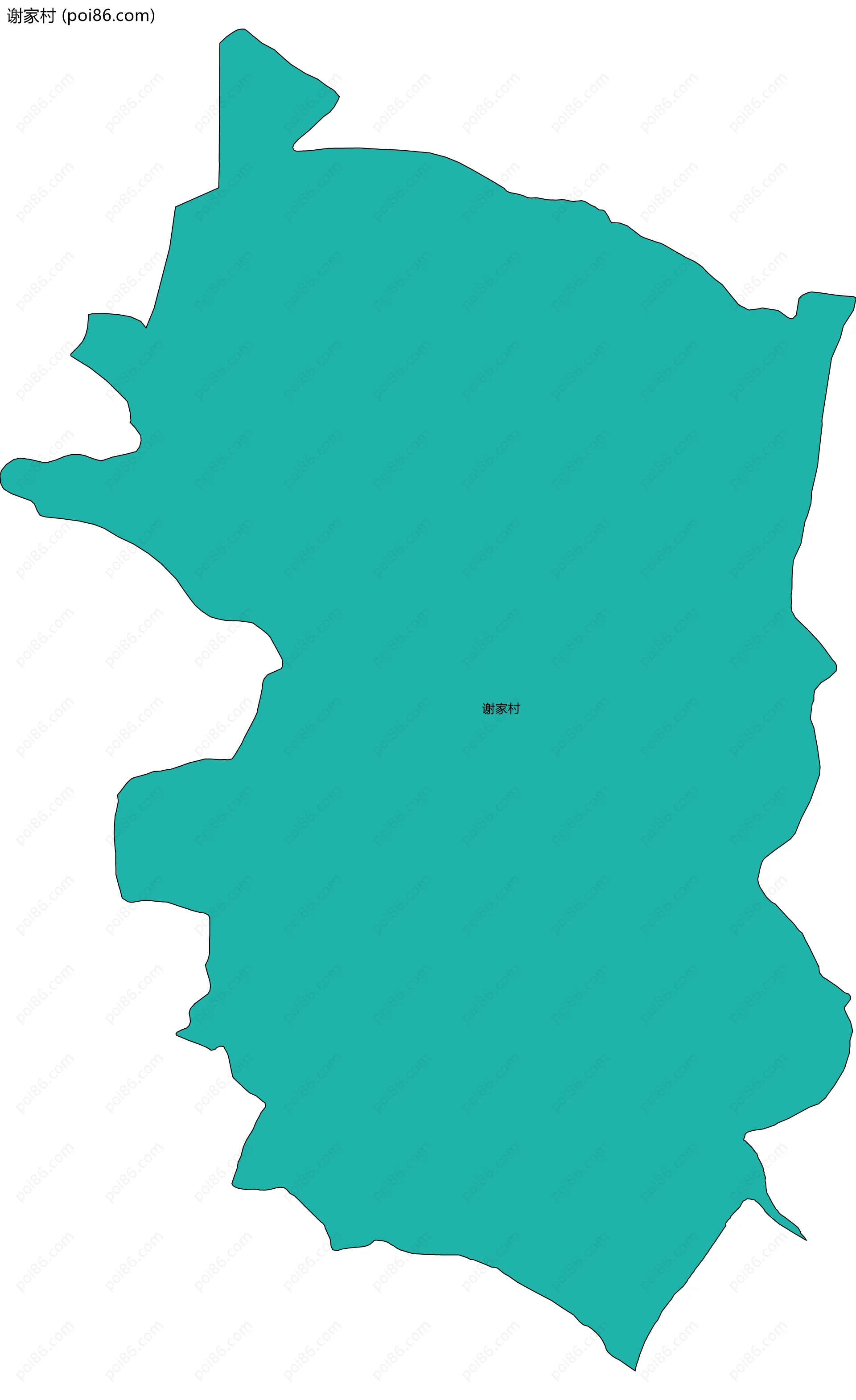 谢家村边界地图
