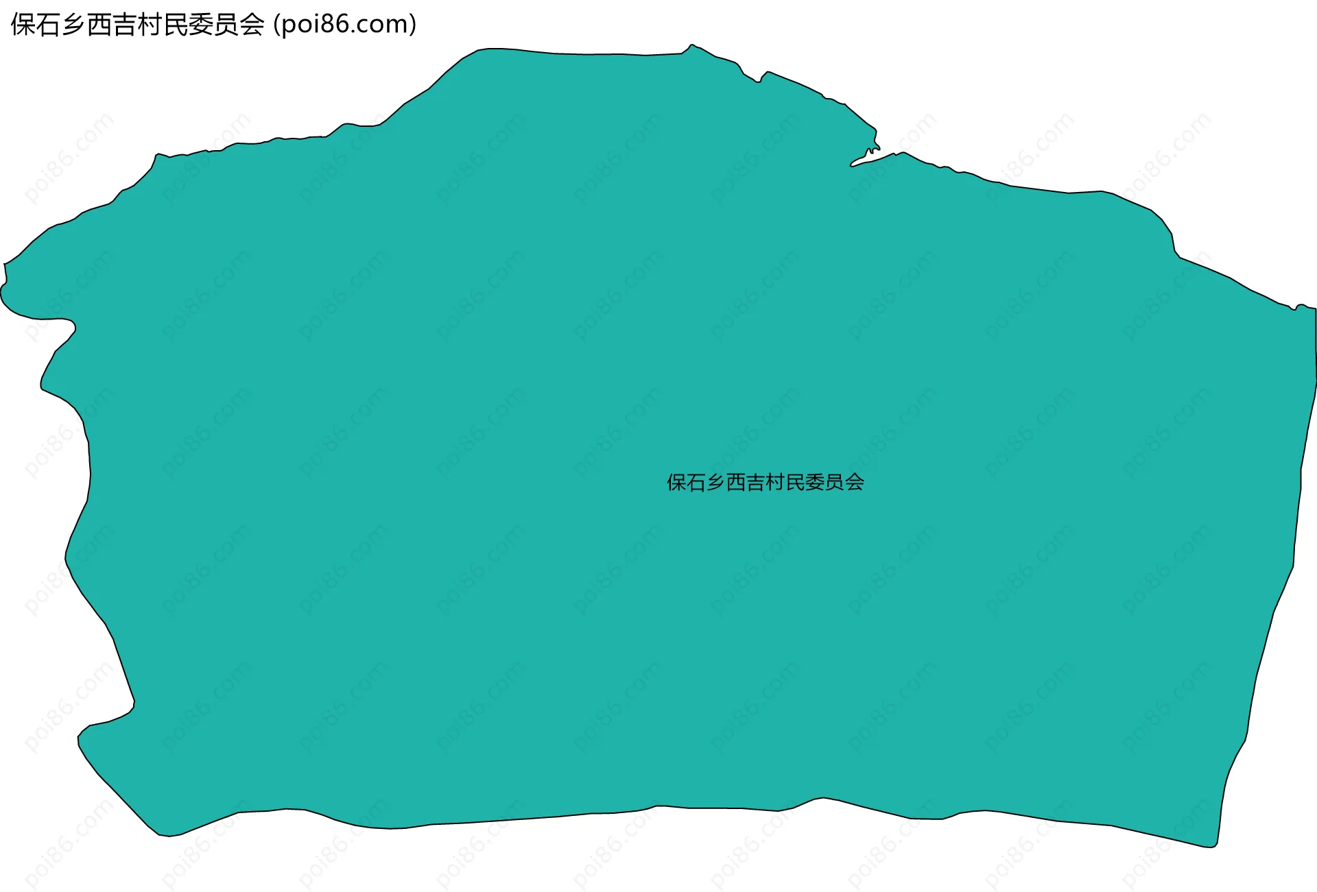 保石乡西吉村民委员会边界地图