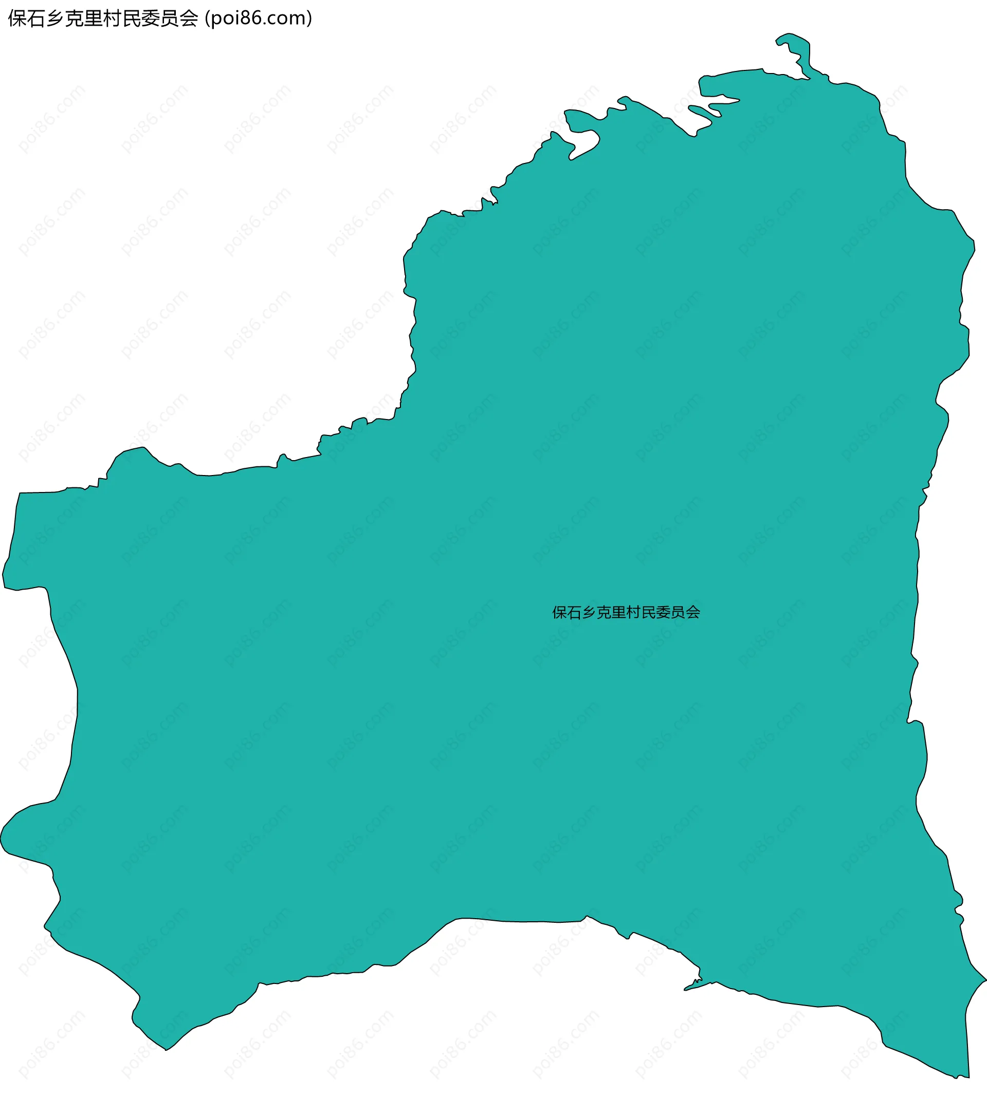 保石乡克里村民委员会边界地图