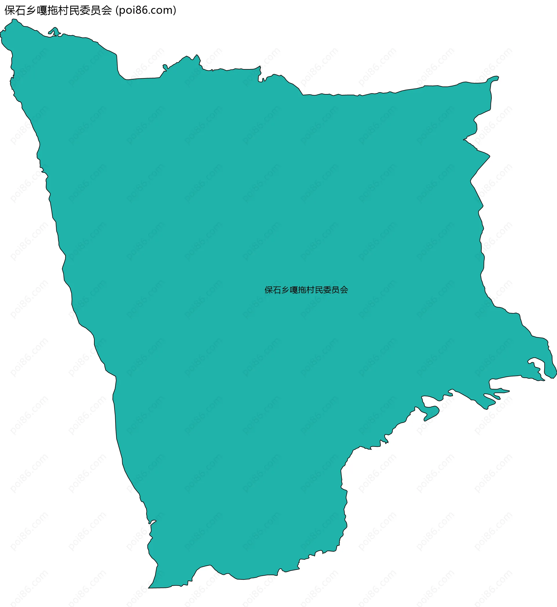 保石乡嘎拖村民委员会边界地图
