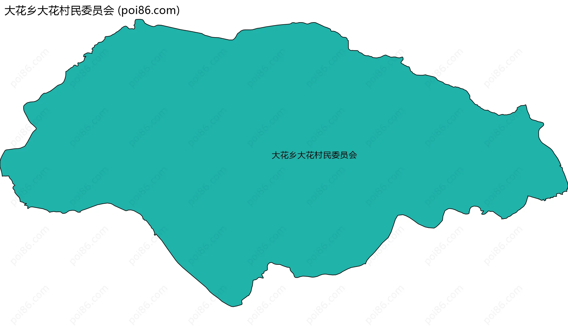 大花乡大花村民委员会边界地图