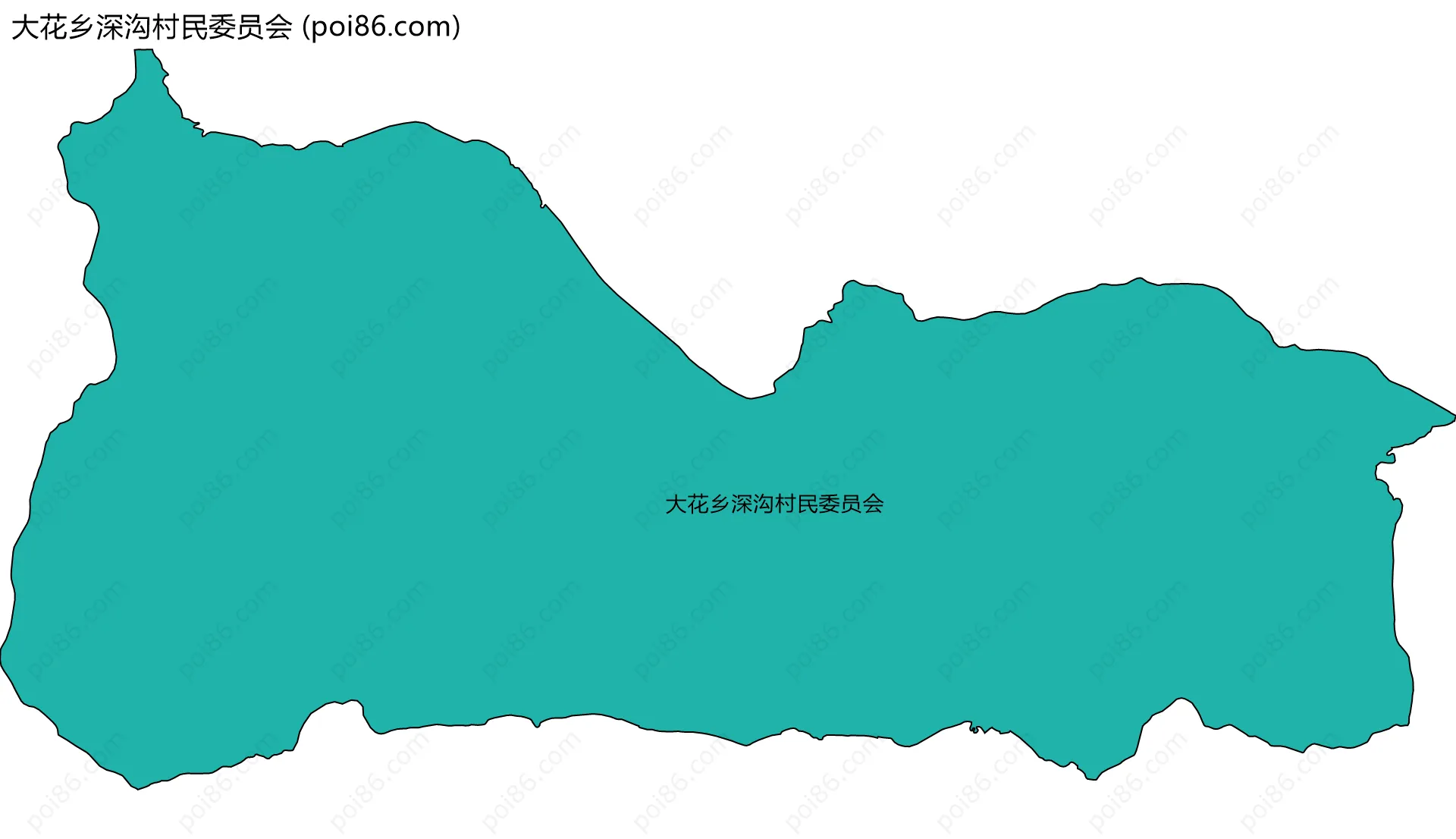 大花乡深沟村民委员会边界地图