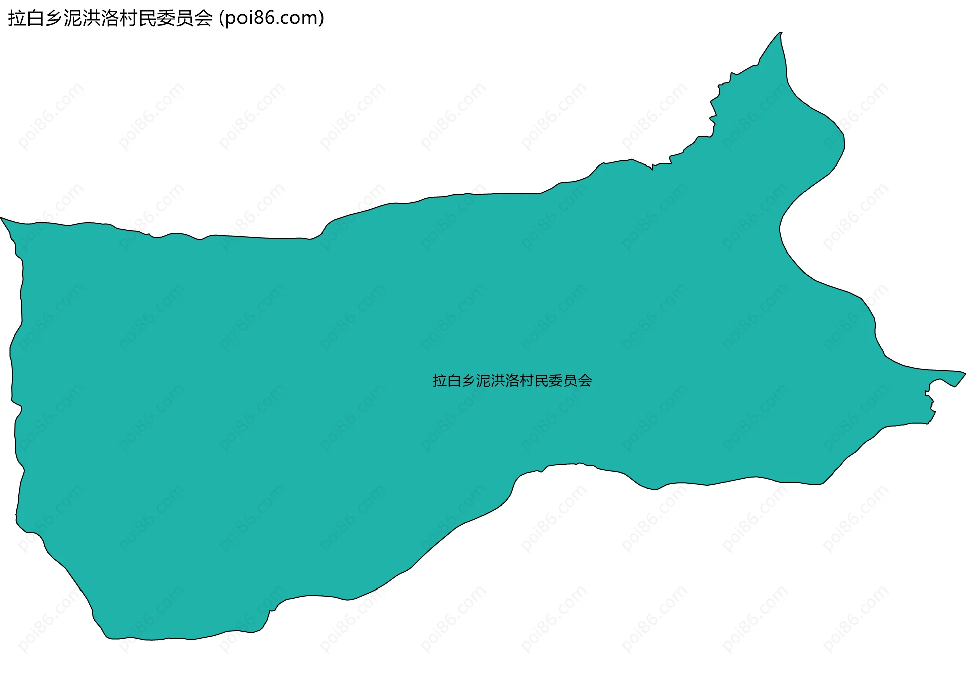 拉白乡泥洪洛村民委员会边界地图