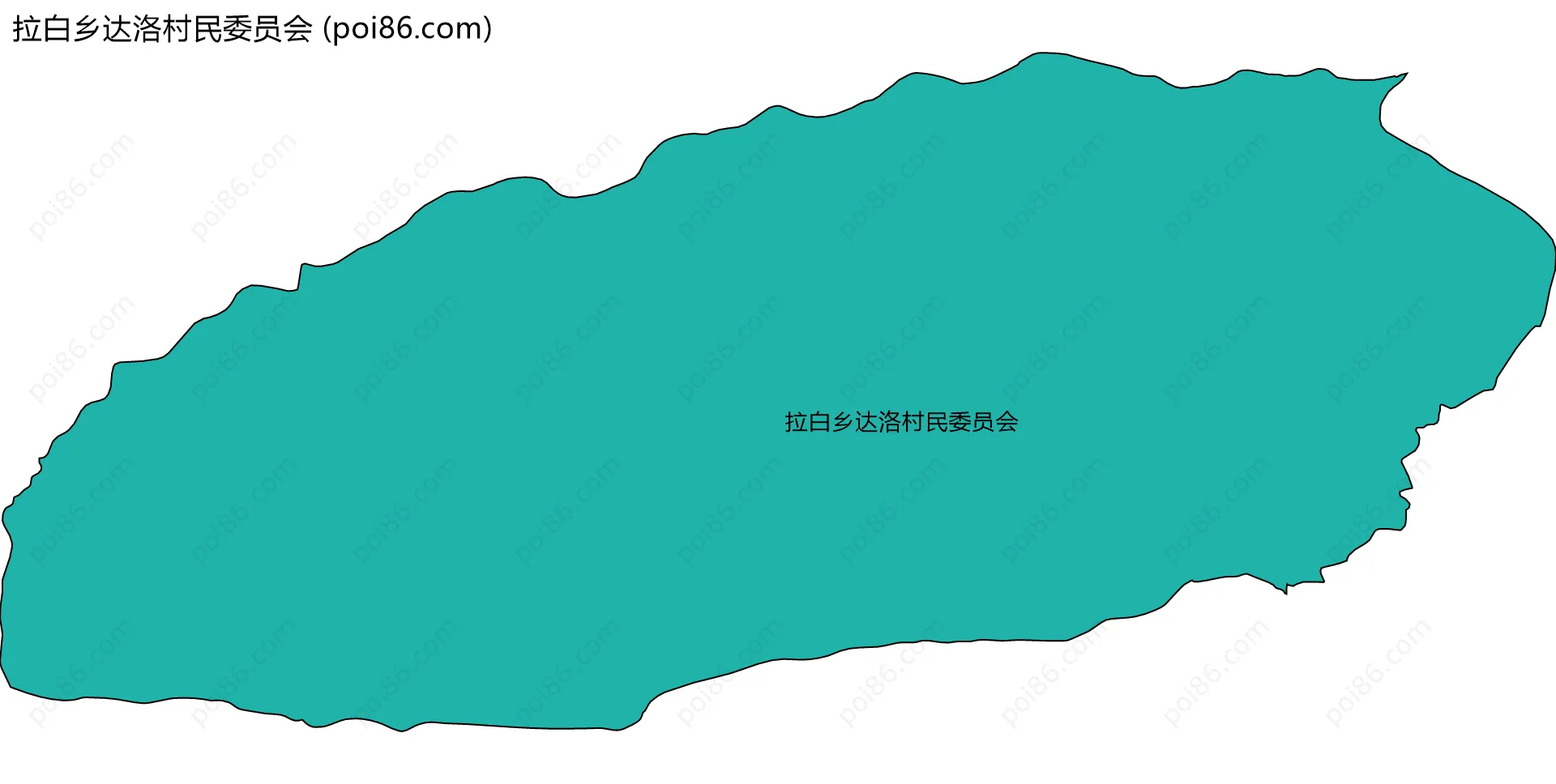 拉白乡达洛村民委员会边界地图