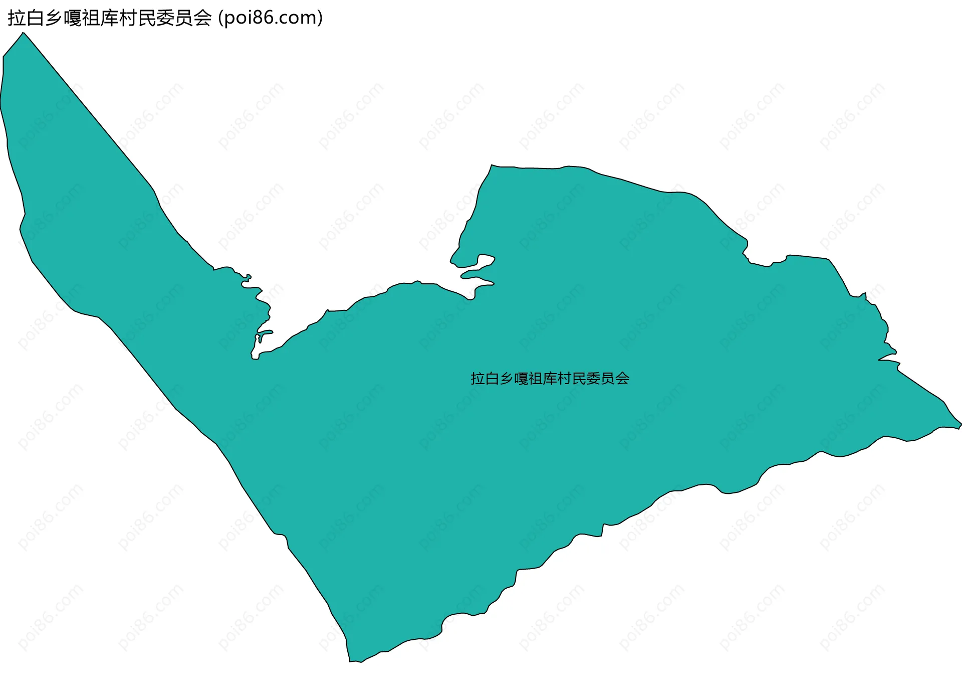 拉白乡嘎祖库村民委员会边界地图