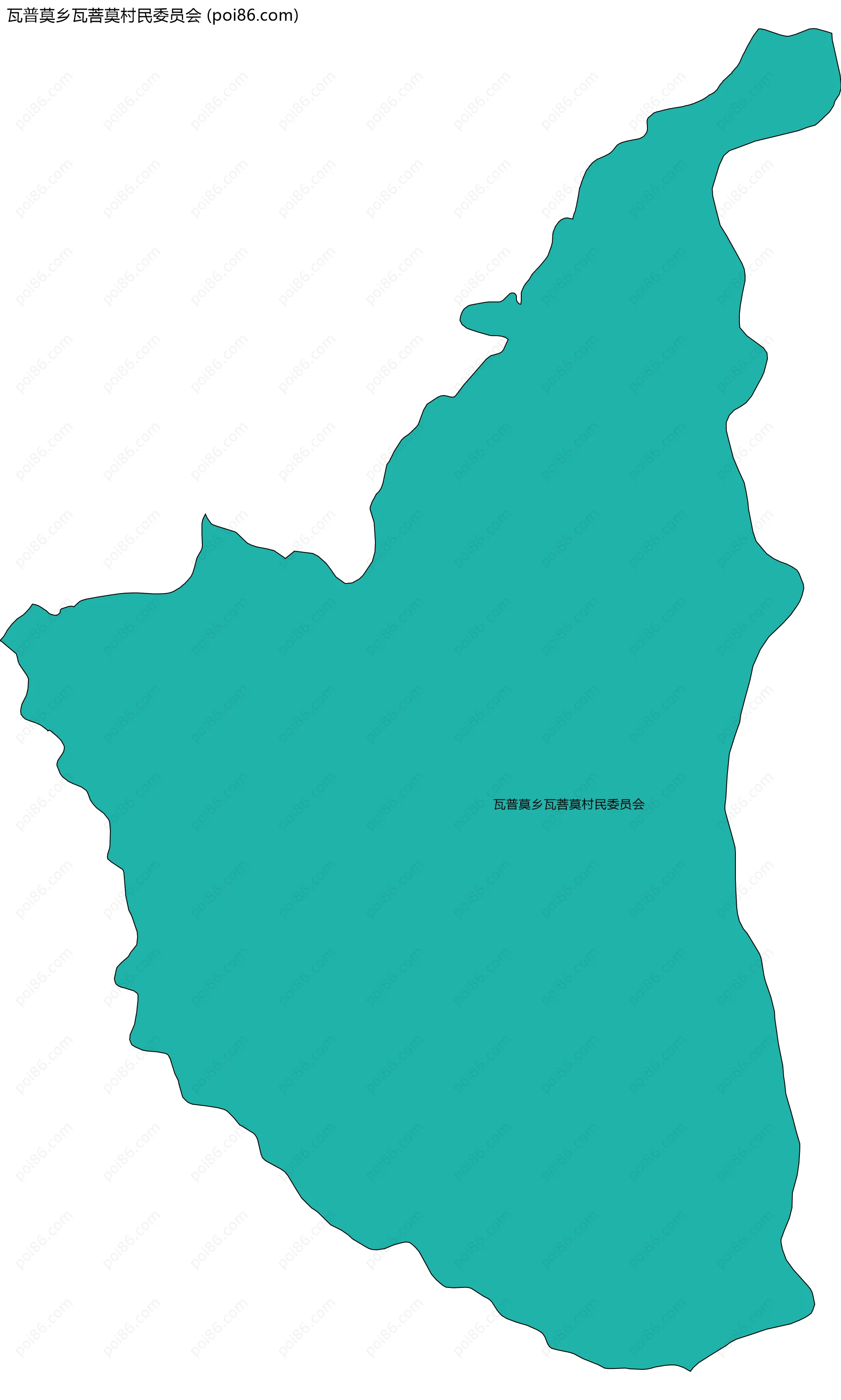 瓦普莫乡瓦菩莫村民委员会边界地图