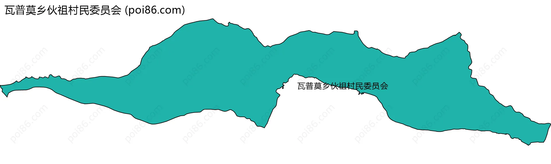 瓦普莫乡伙祖村民委员会边界地图