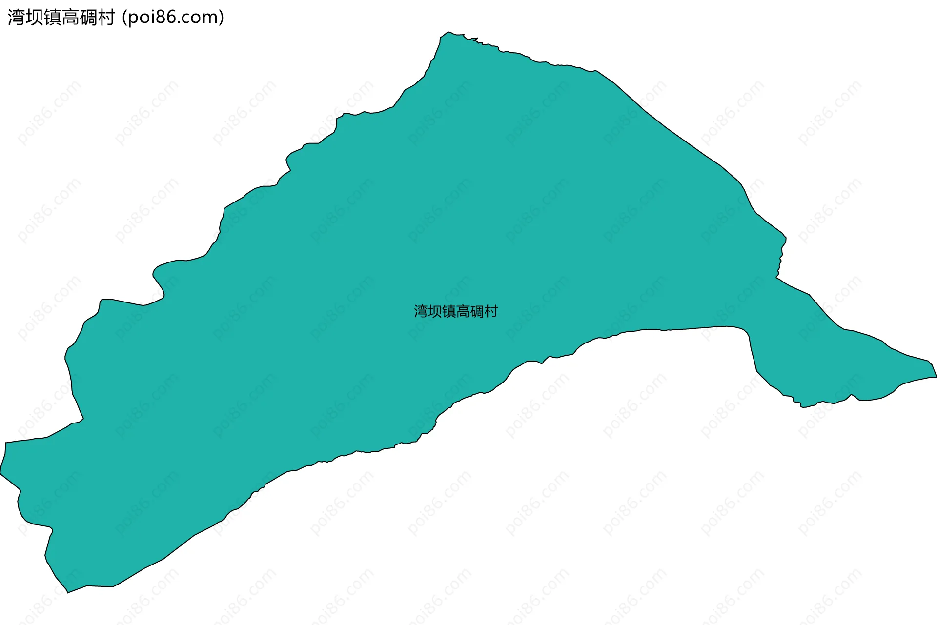 湾坝镇高碉村边界地图