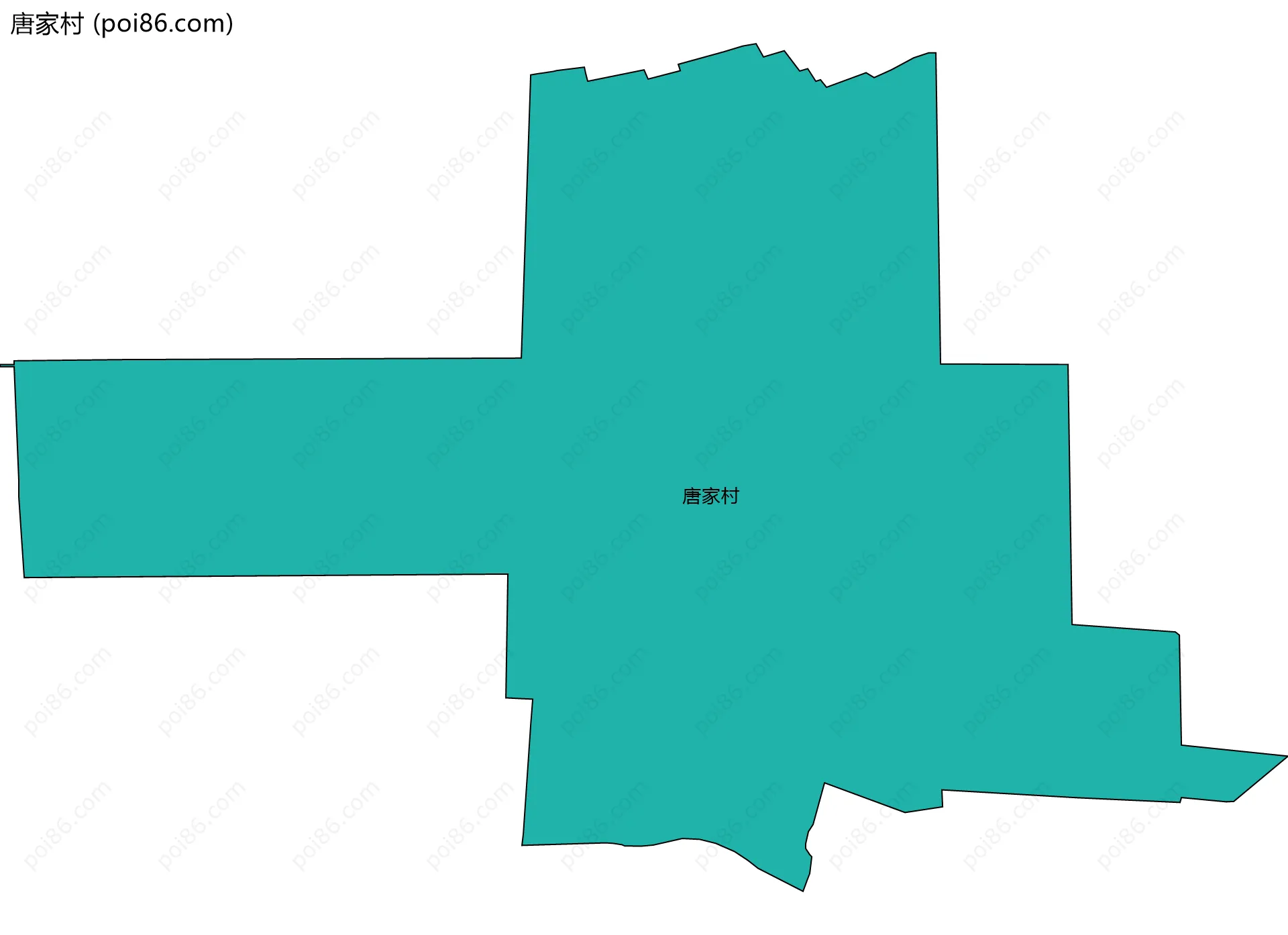 唐家村边界地图
