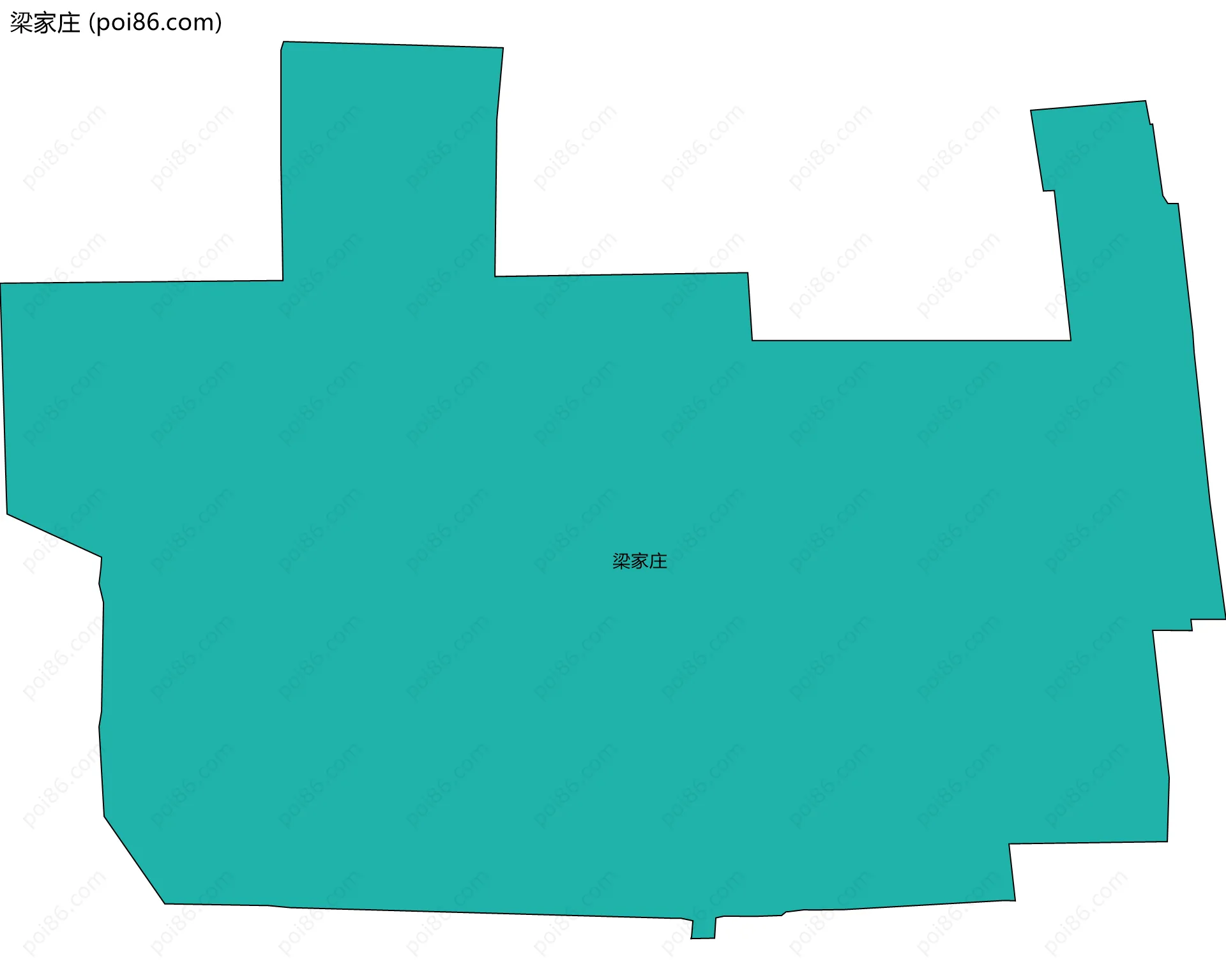 梁家庄边界地图