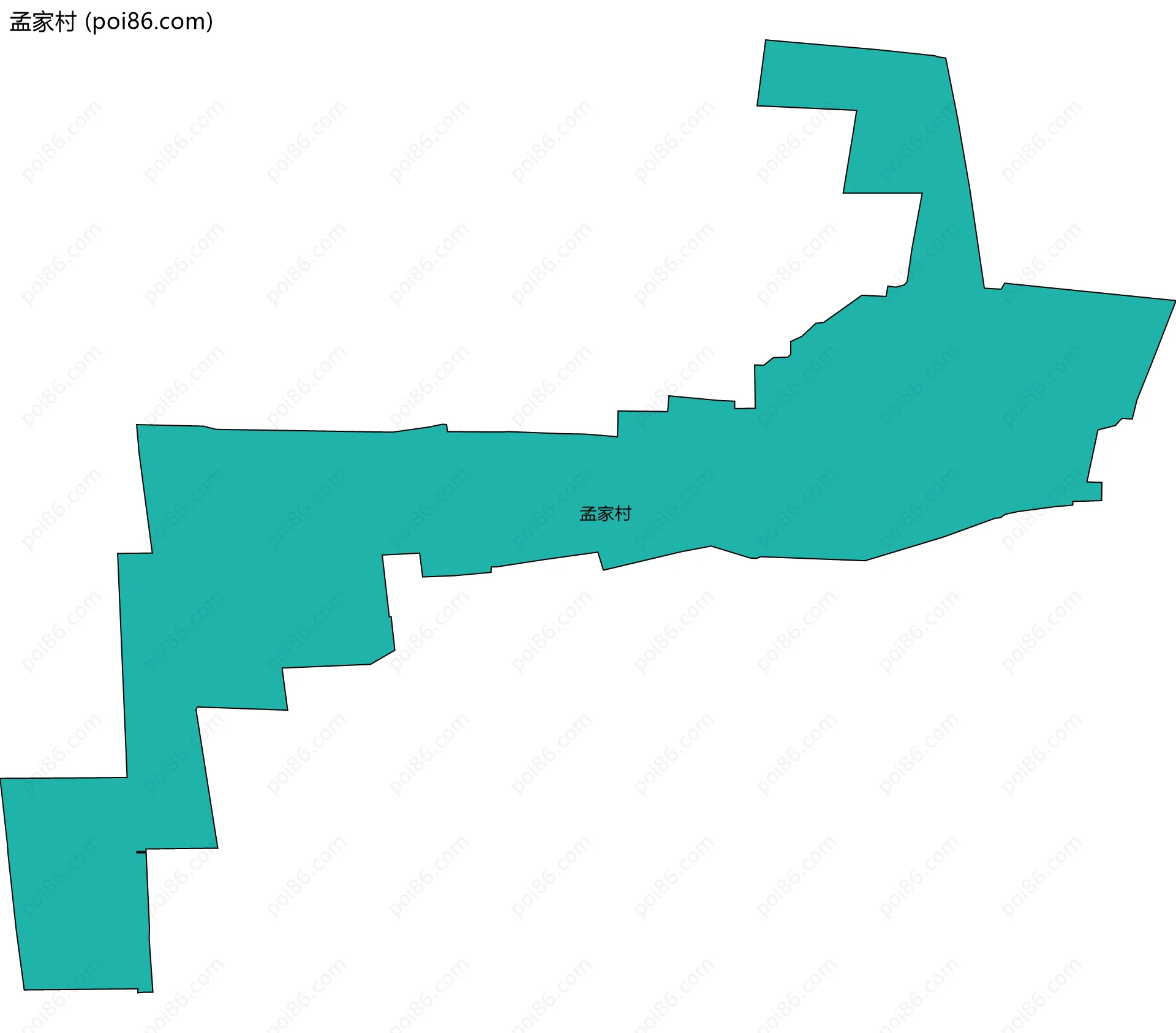 孟家村边界地图