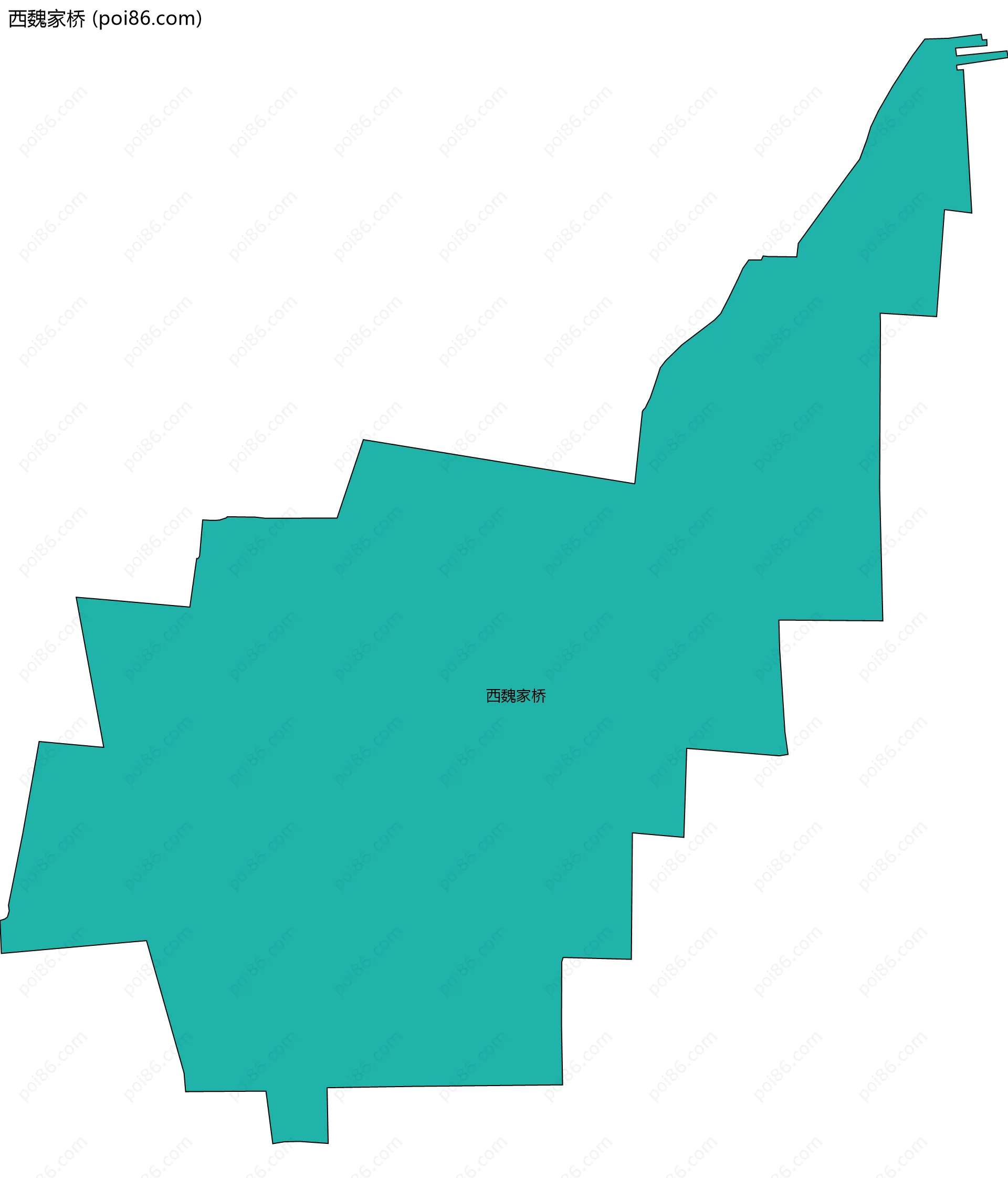 西魏家桥边界地图