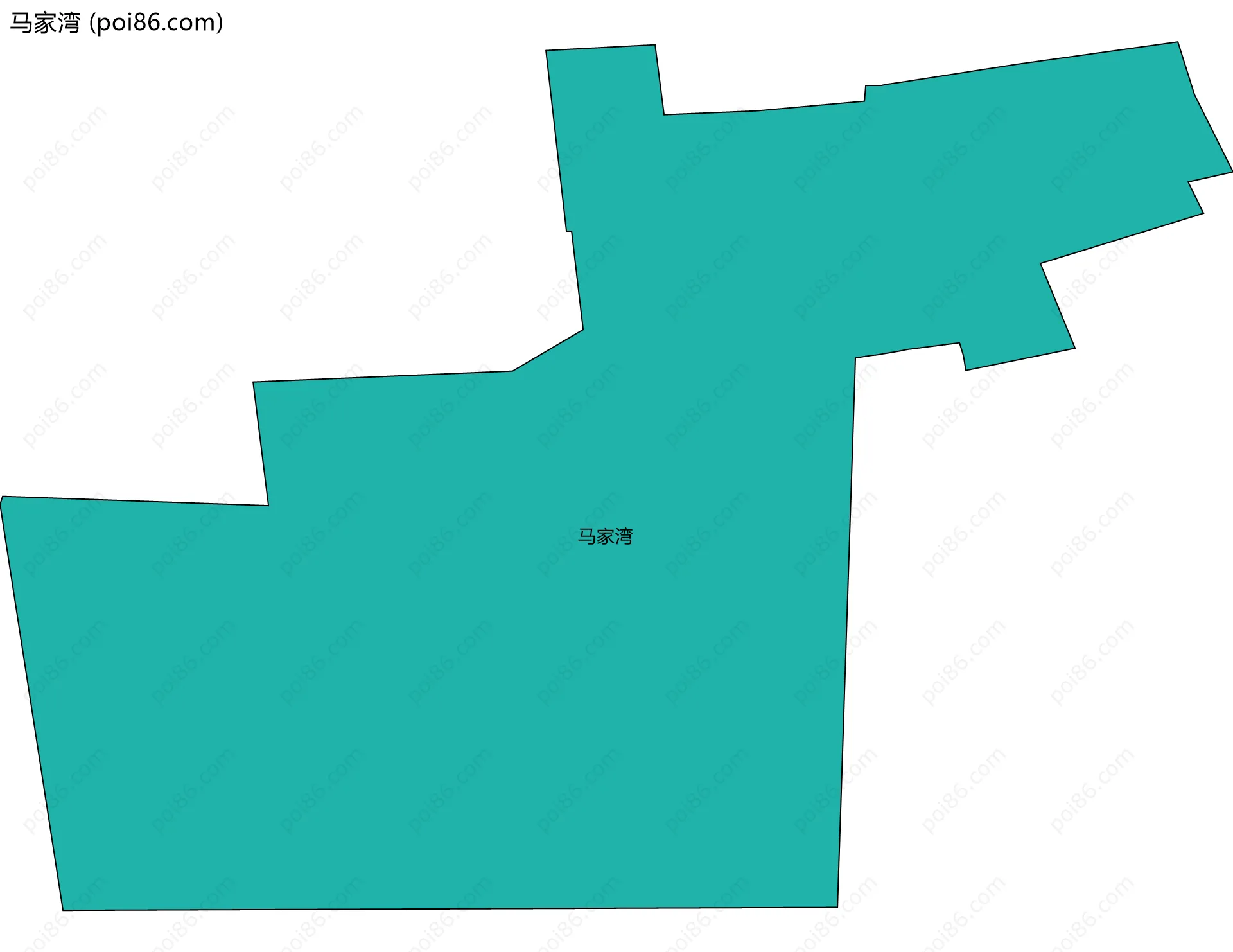 马家湾边界地图