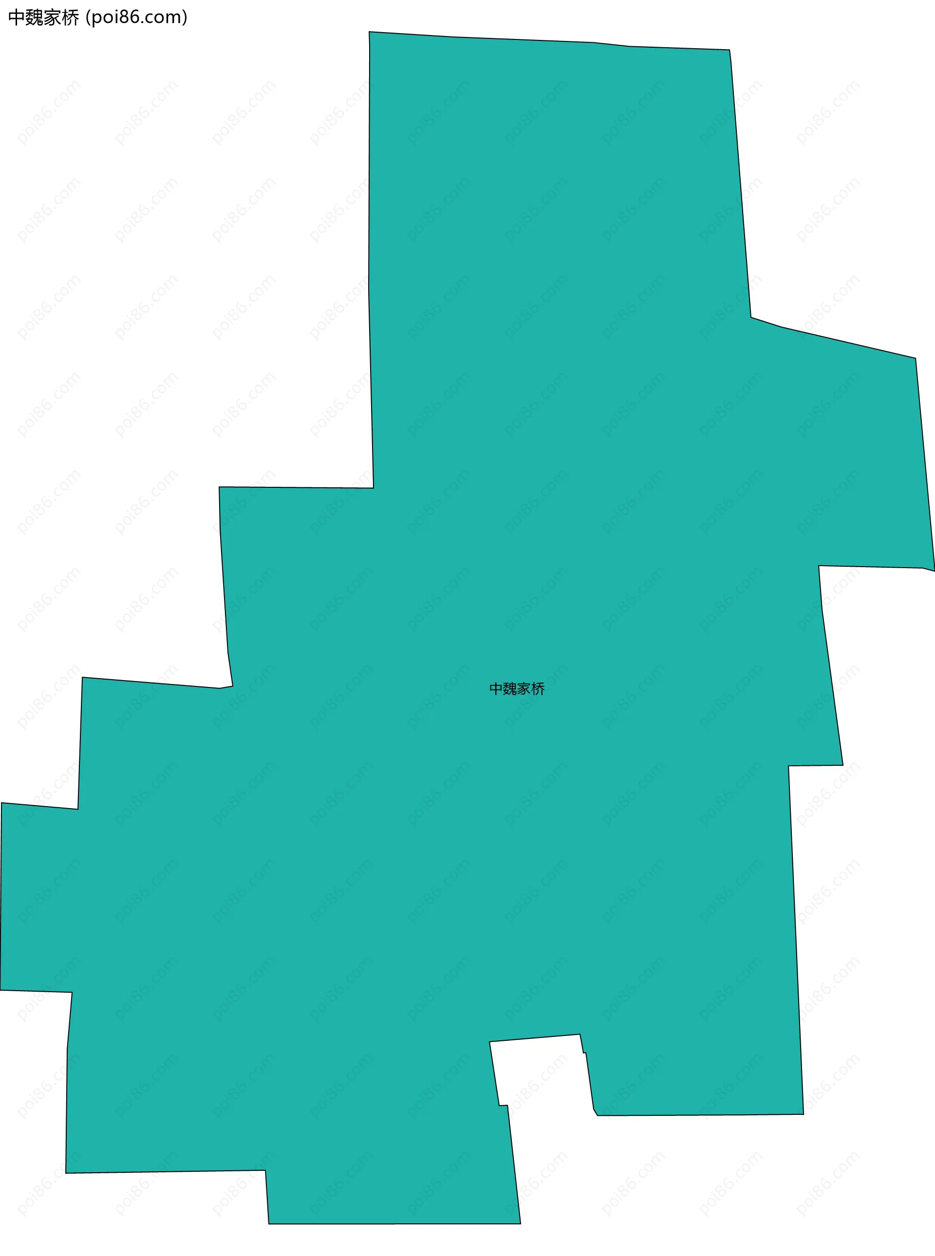 中魏家桥边界地图