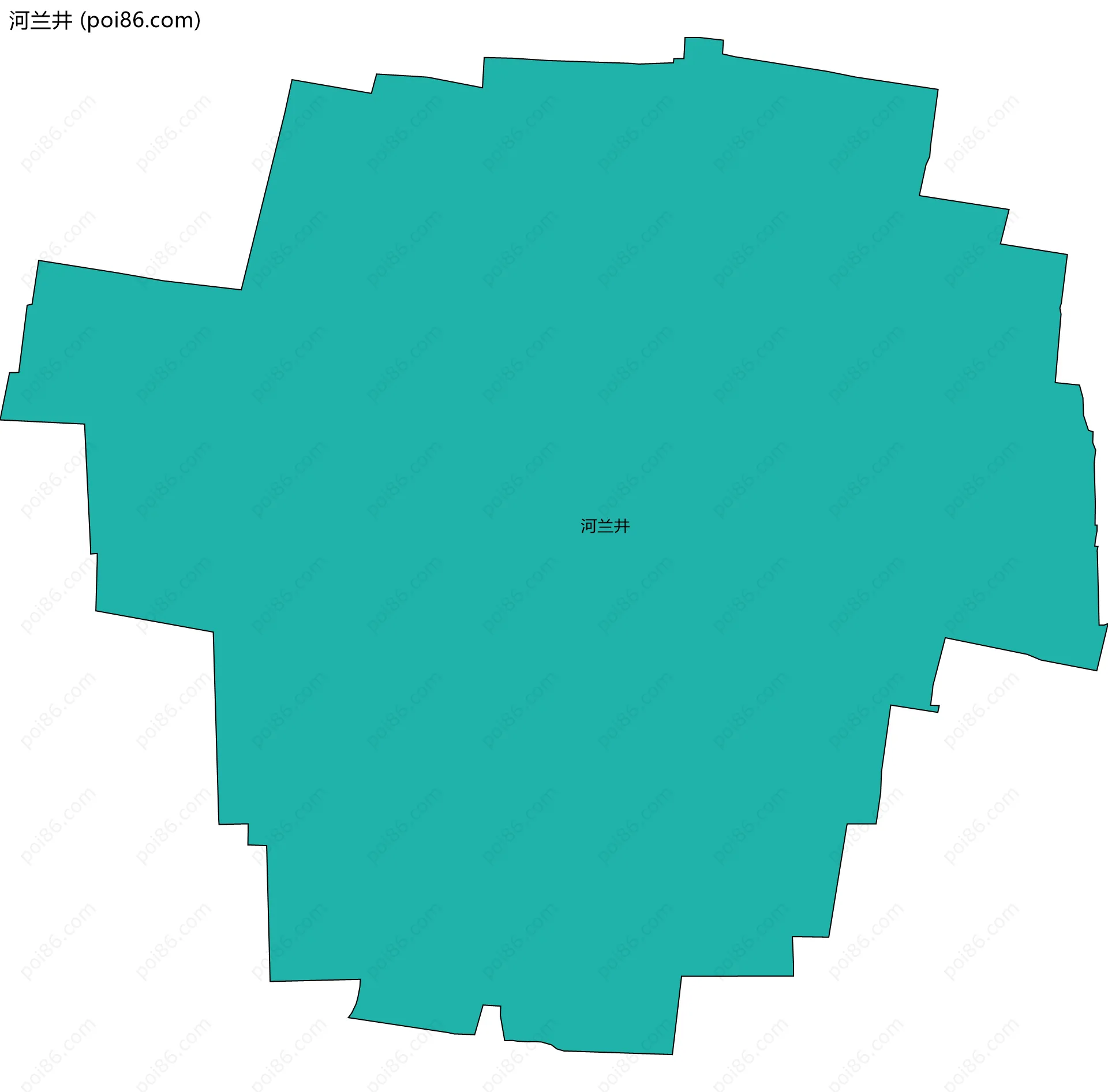 河兰井边界地图