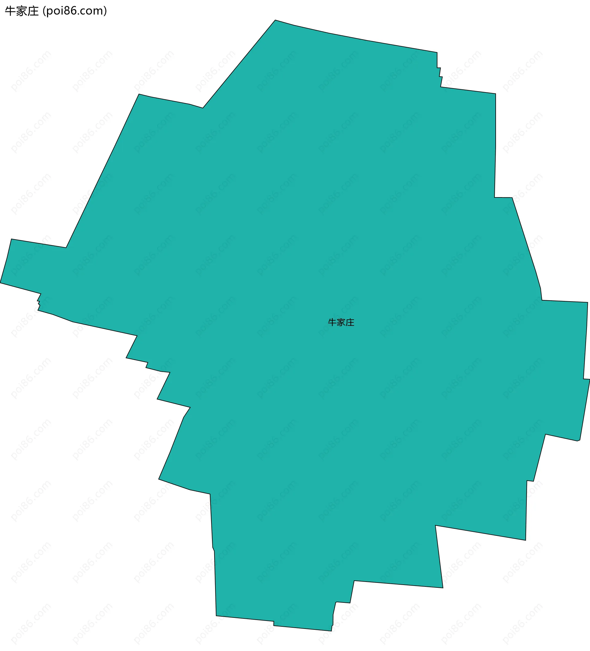 牛家庄边界地图