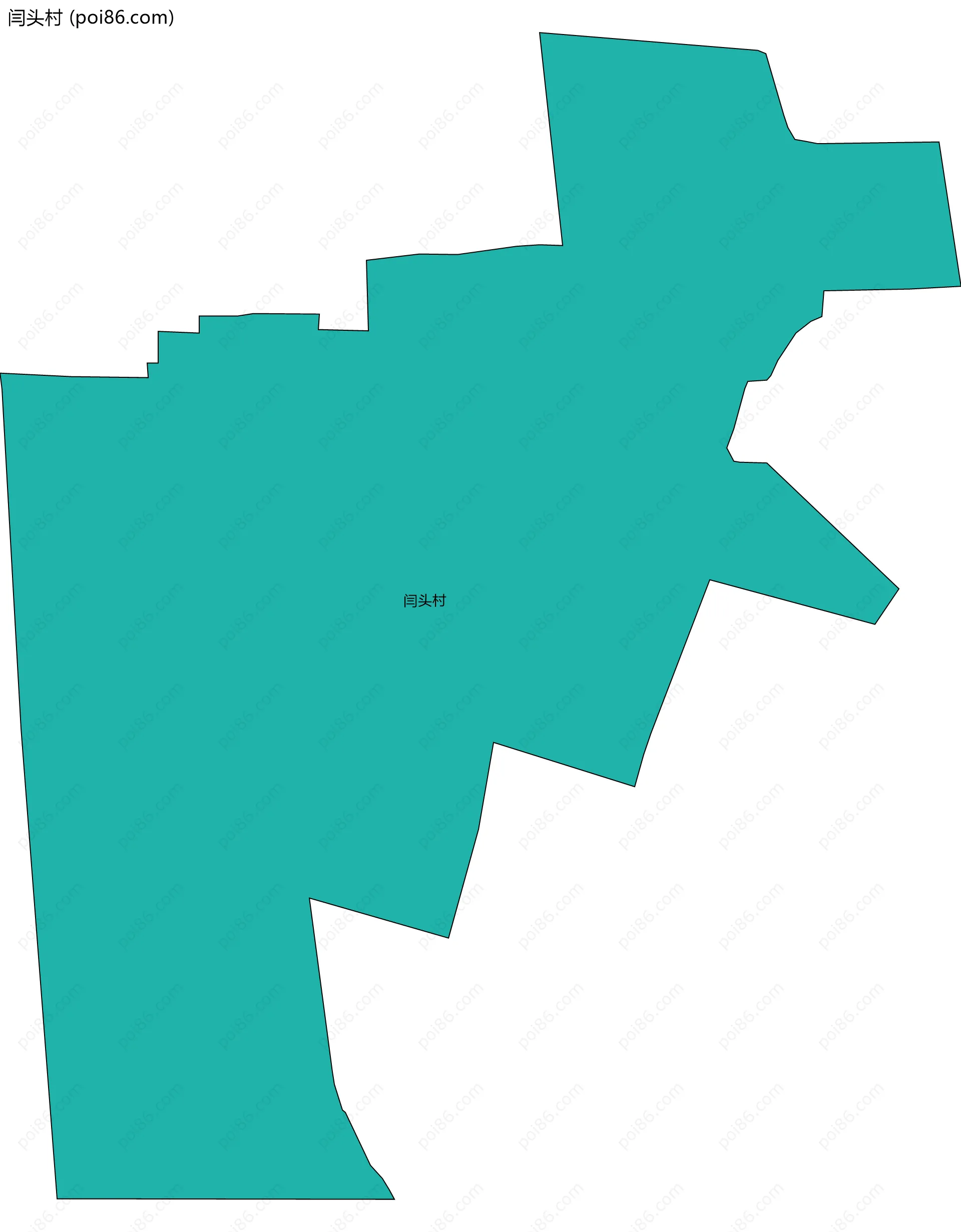 闫头村边界地图