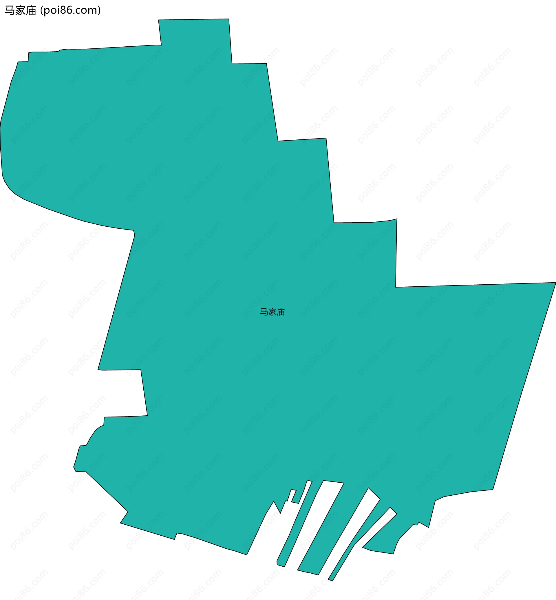 马家庙边界地图