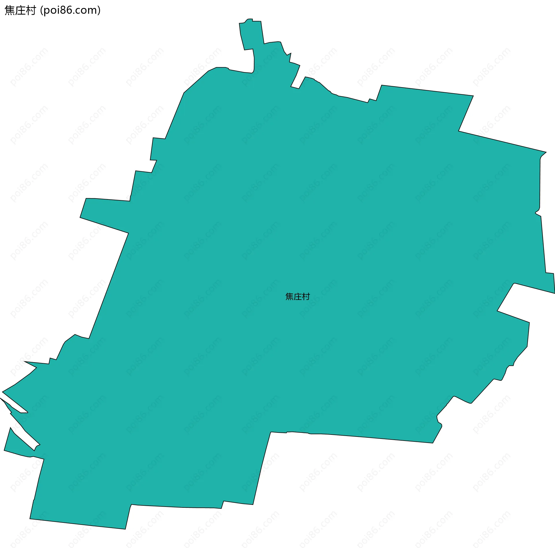 焦庄村边界地图
