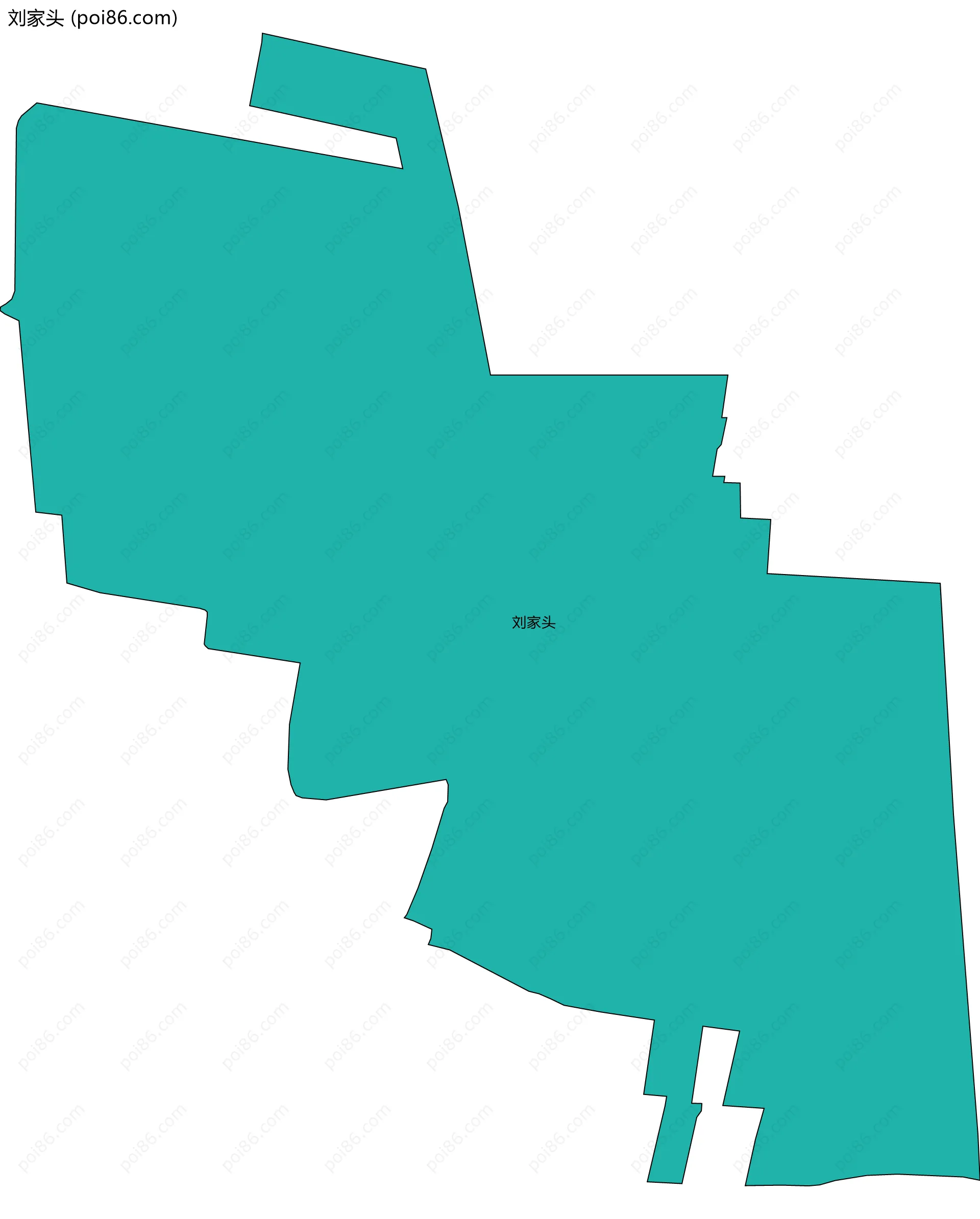 刘家头边界地图