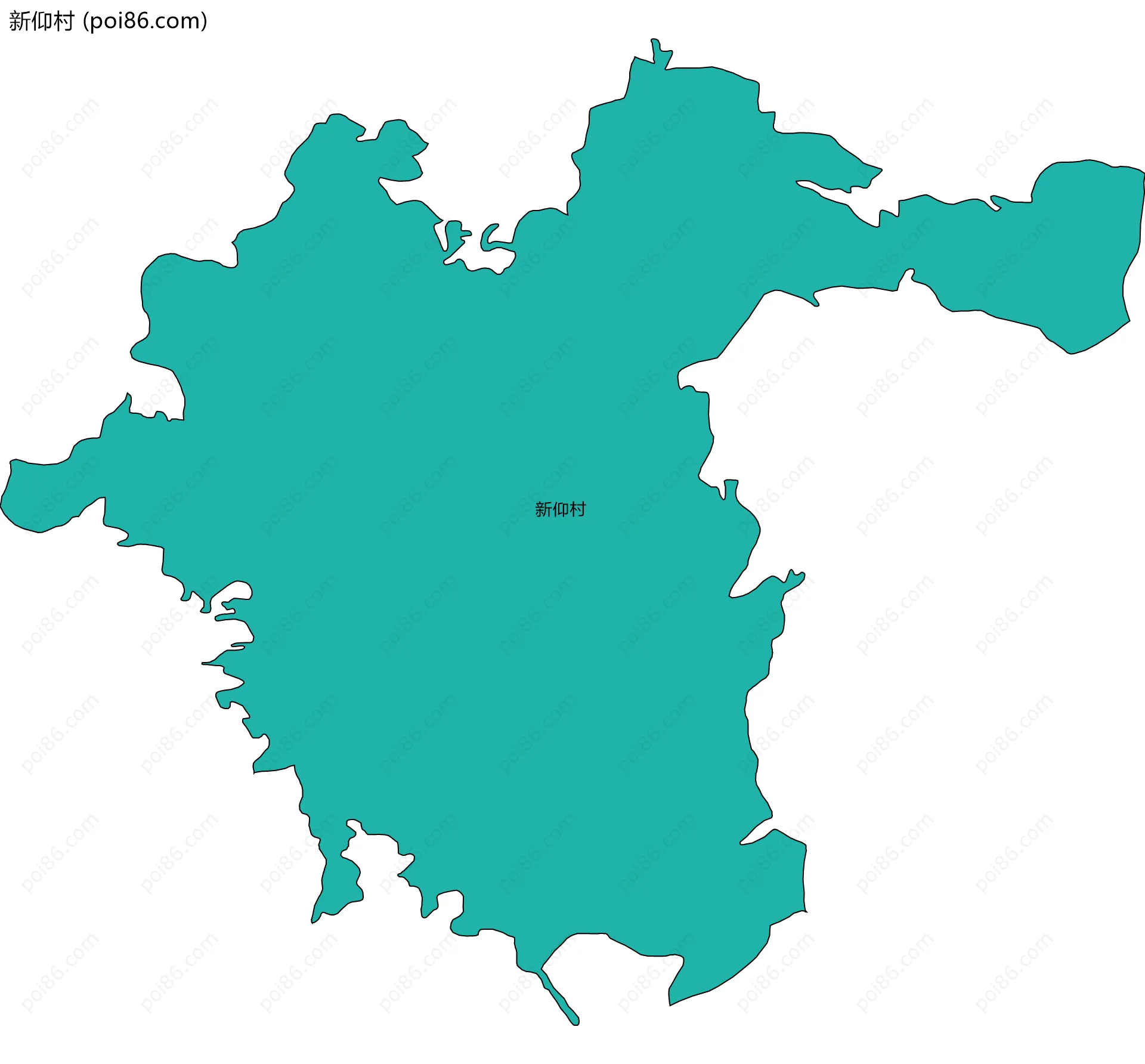 新仰村边界地图