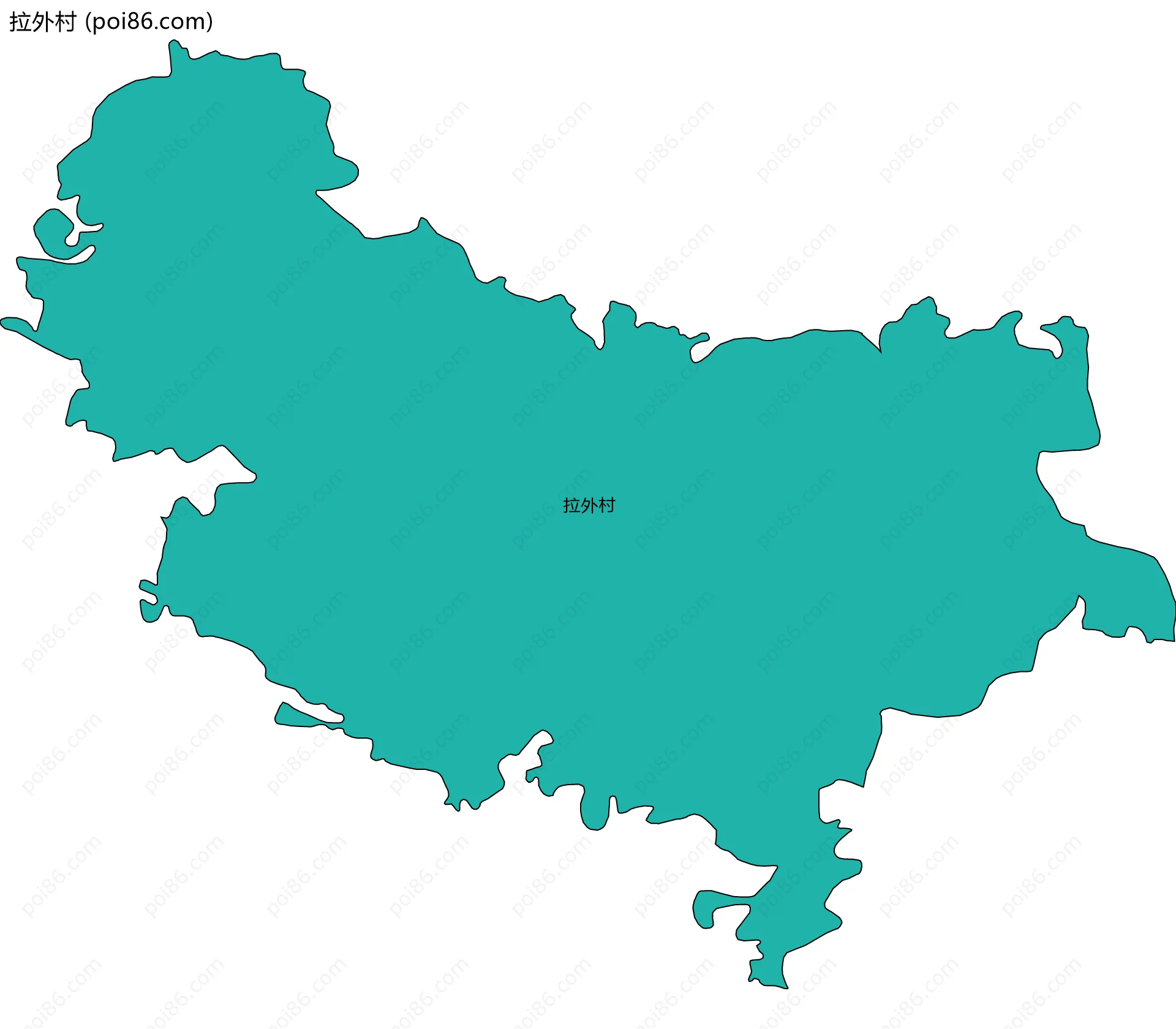 拉外村边界地图