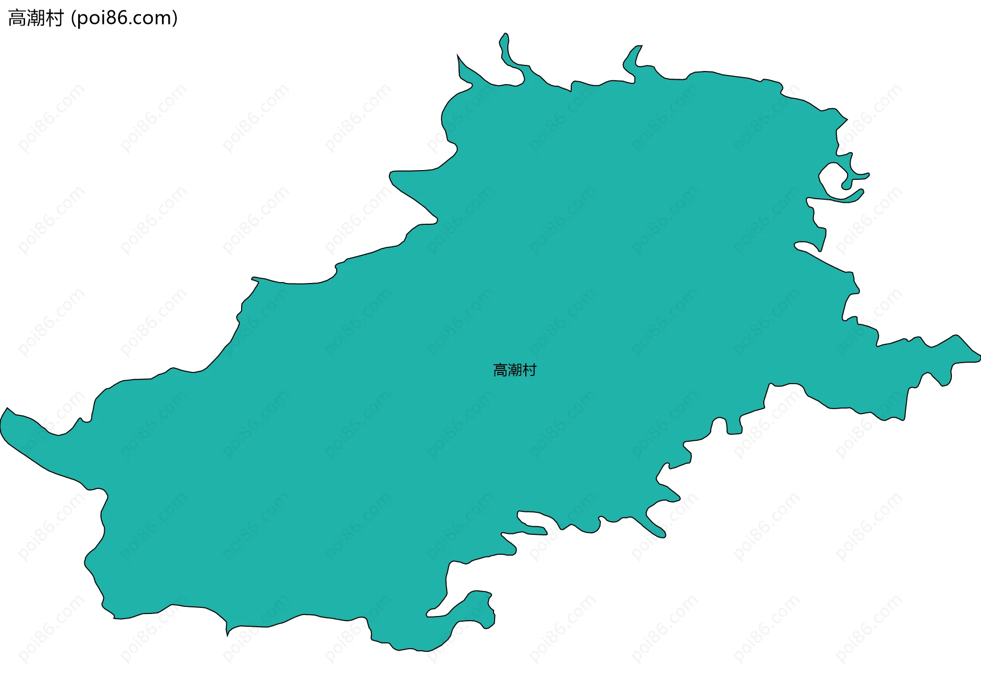 高潮村边界地图