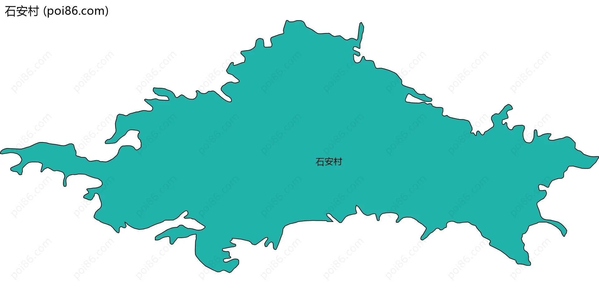 石安村边界地图