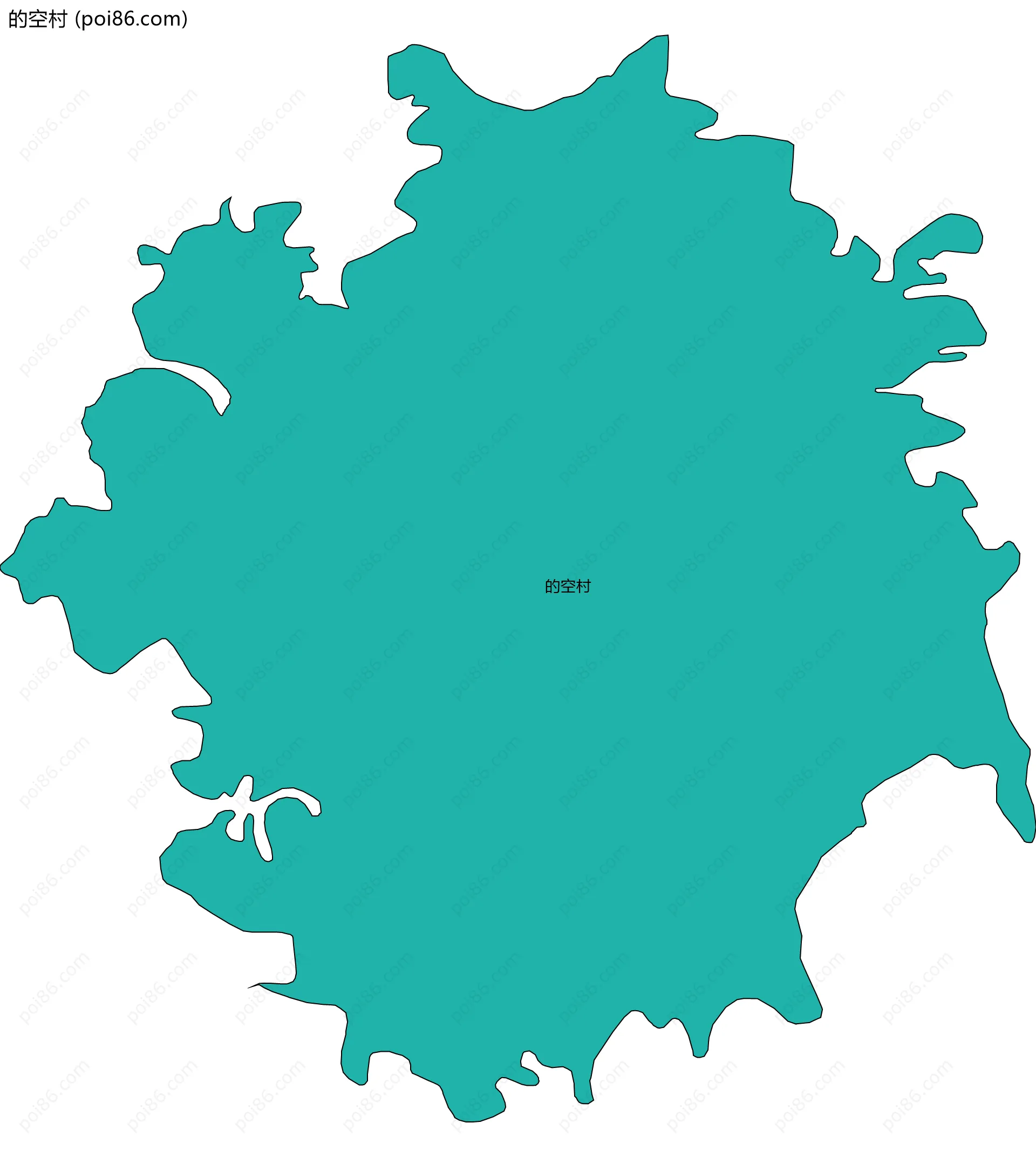 的空村边界地图