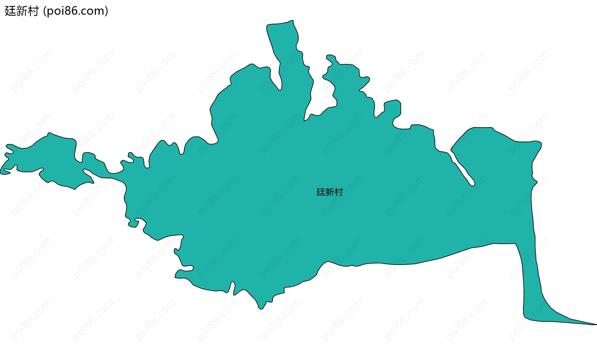 廷新村边界地图