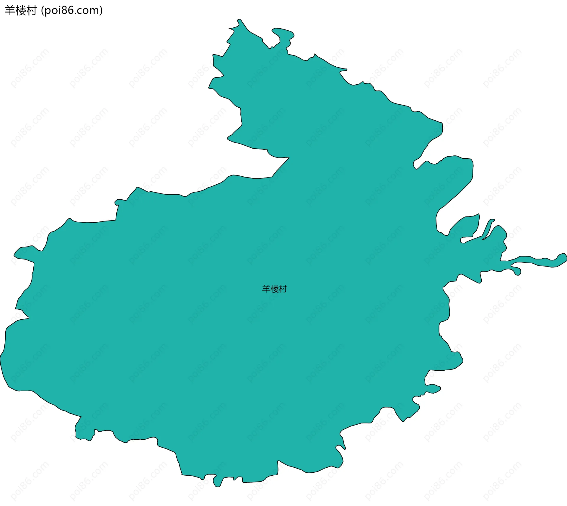 羊楼村边界地图