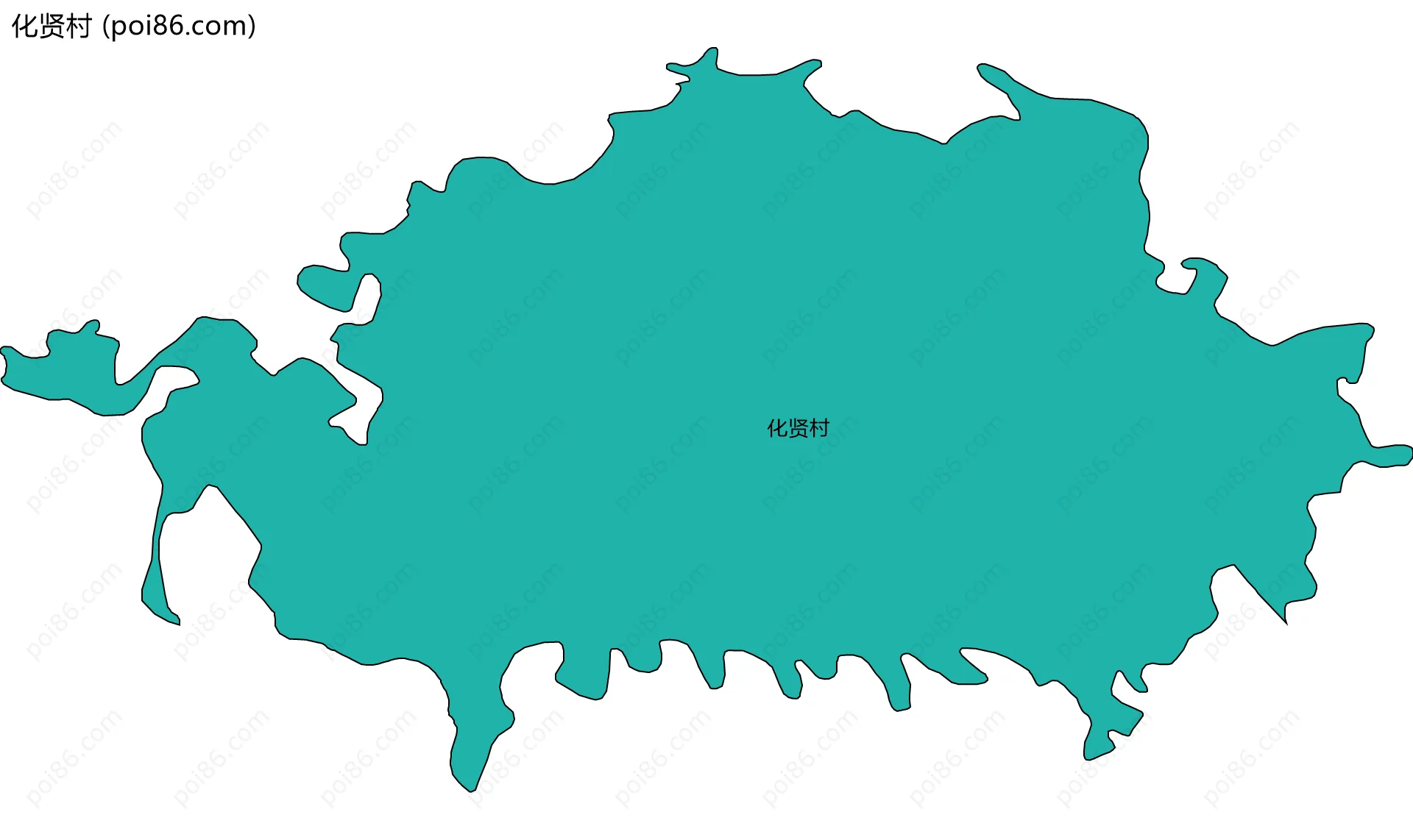 化贤村边界地图