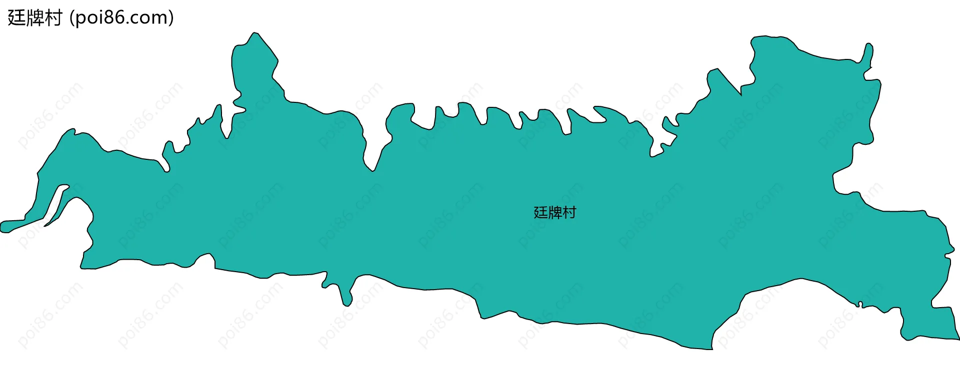 廷牌村边界地图