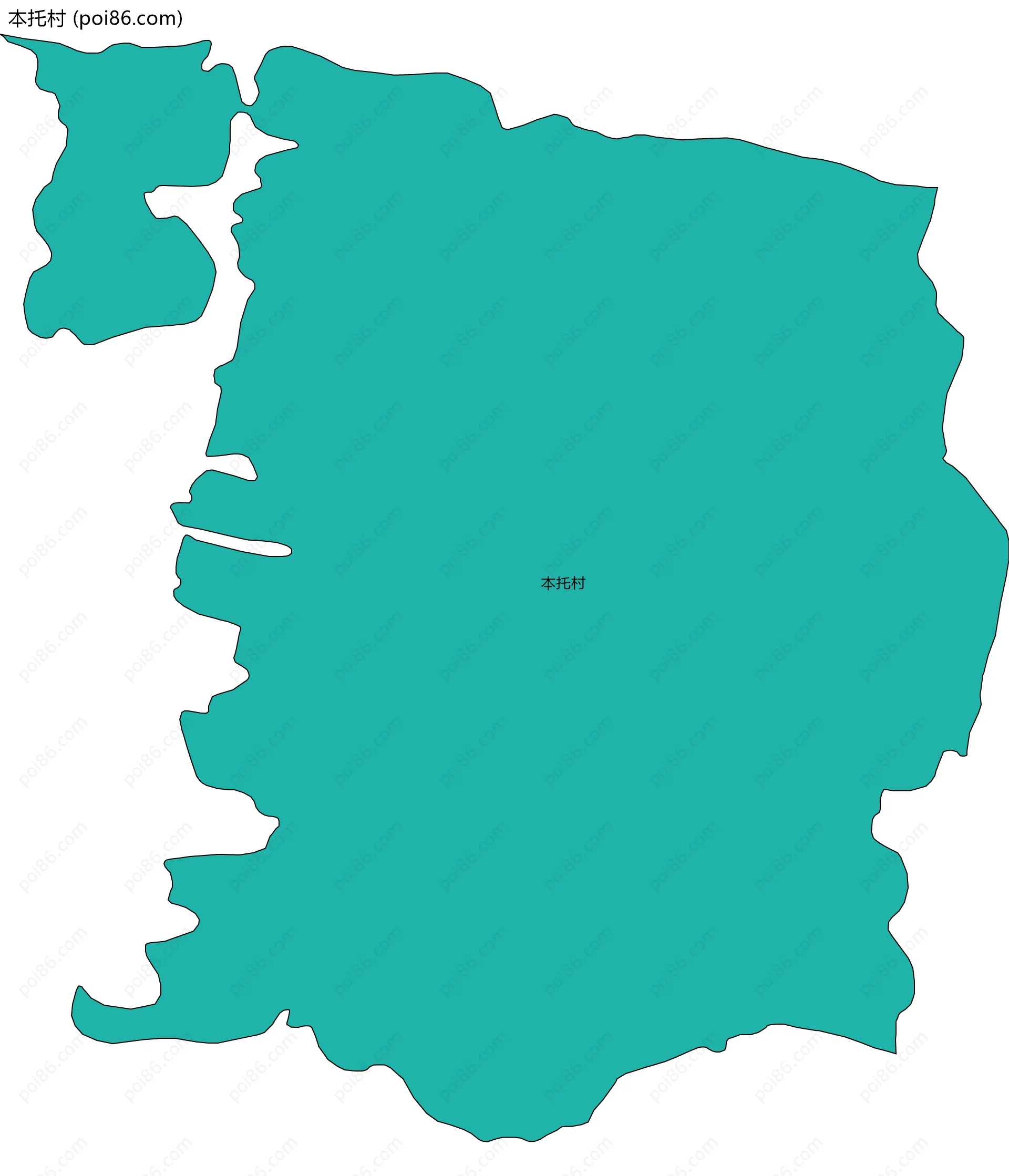 本托村边界地图