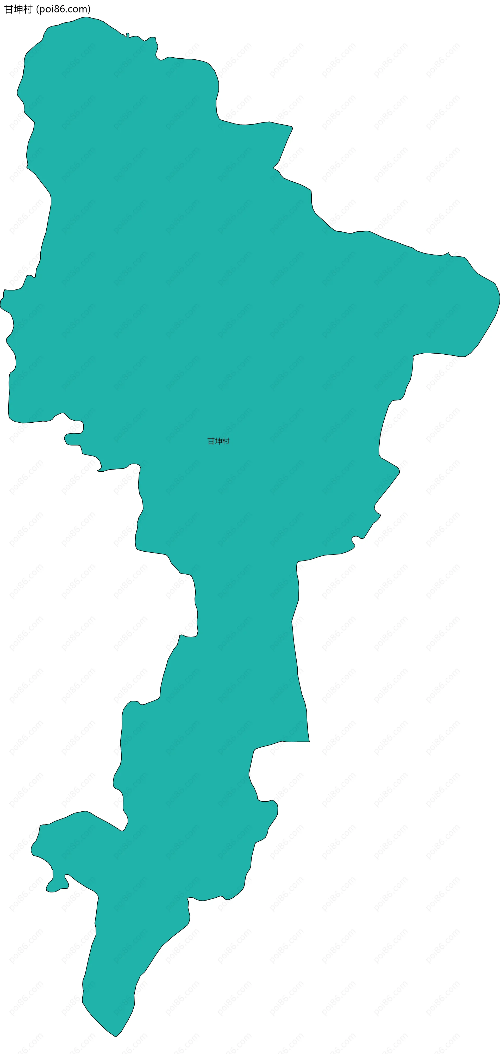 甘坤村边界地图