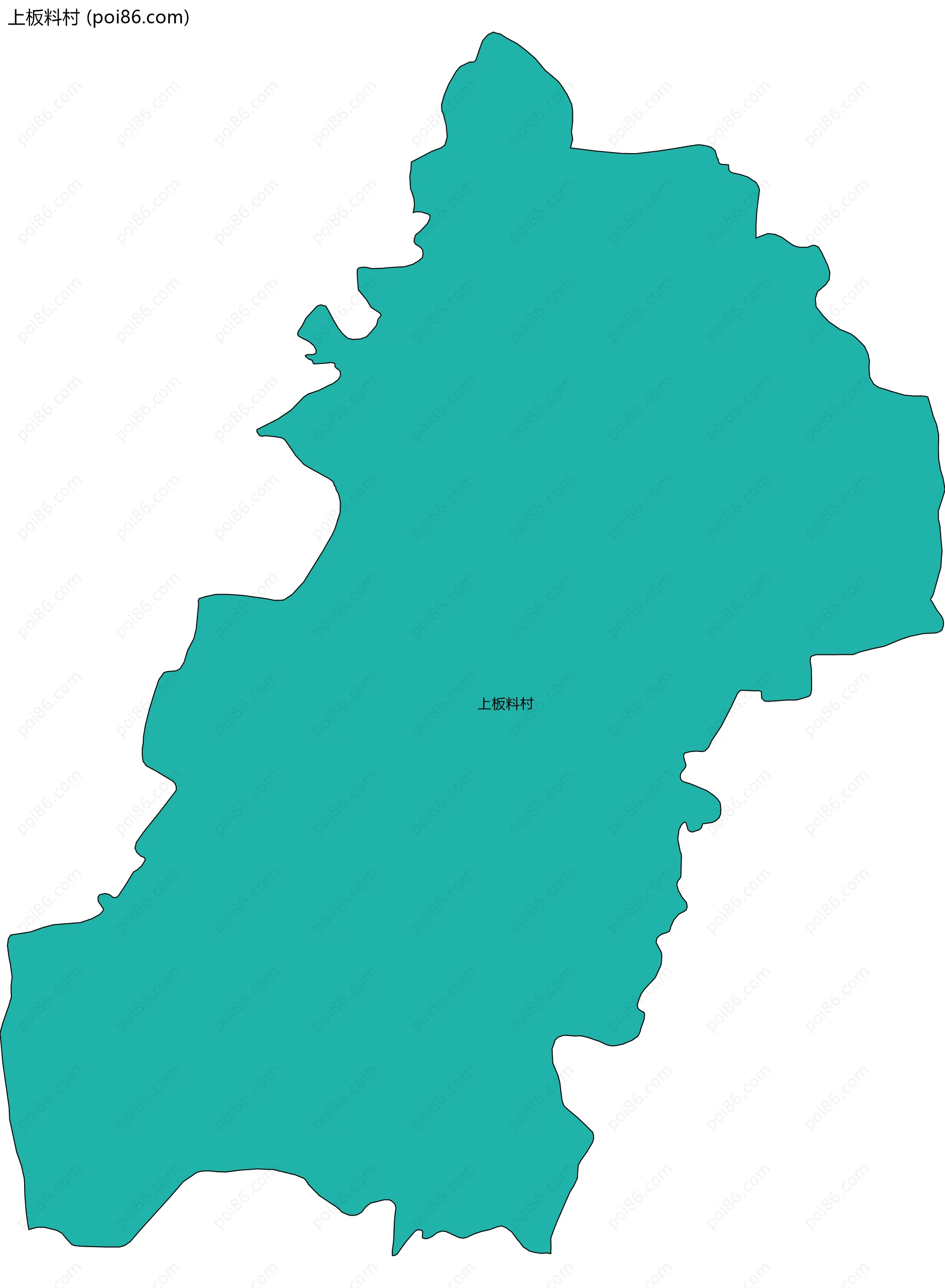 上板料村边界地图