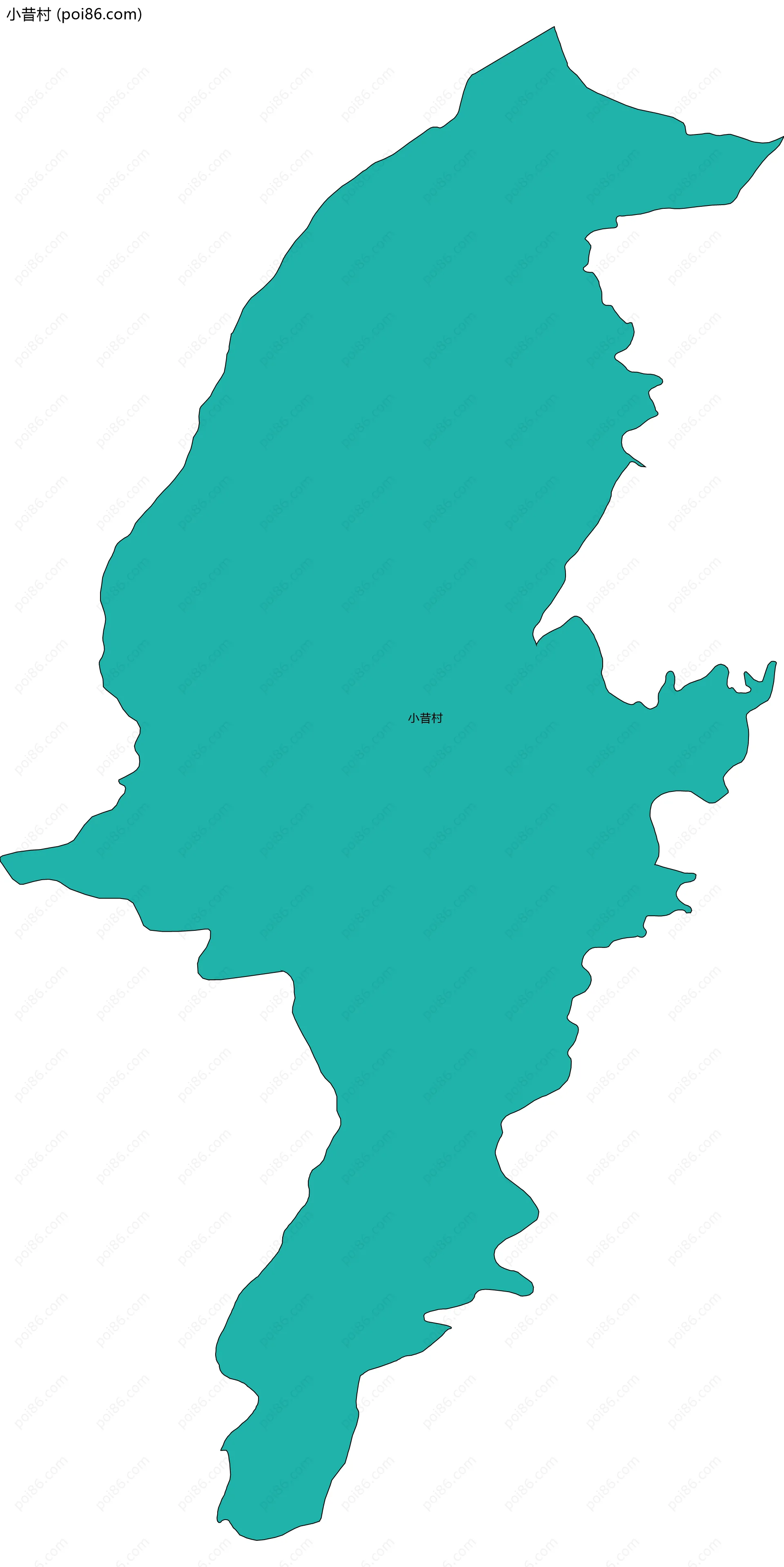 小昔村边界地图