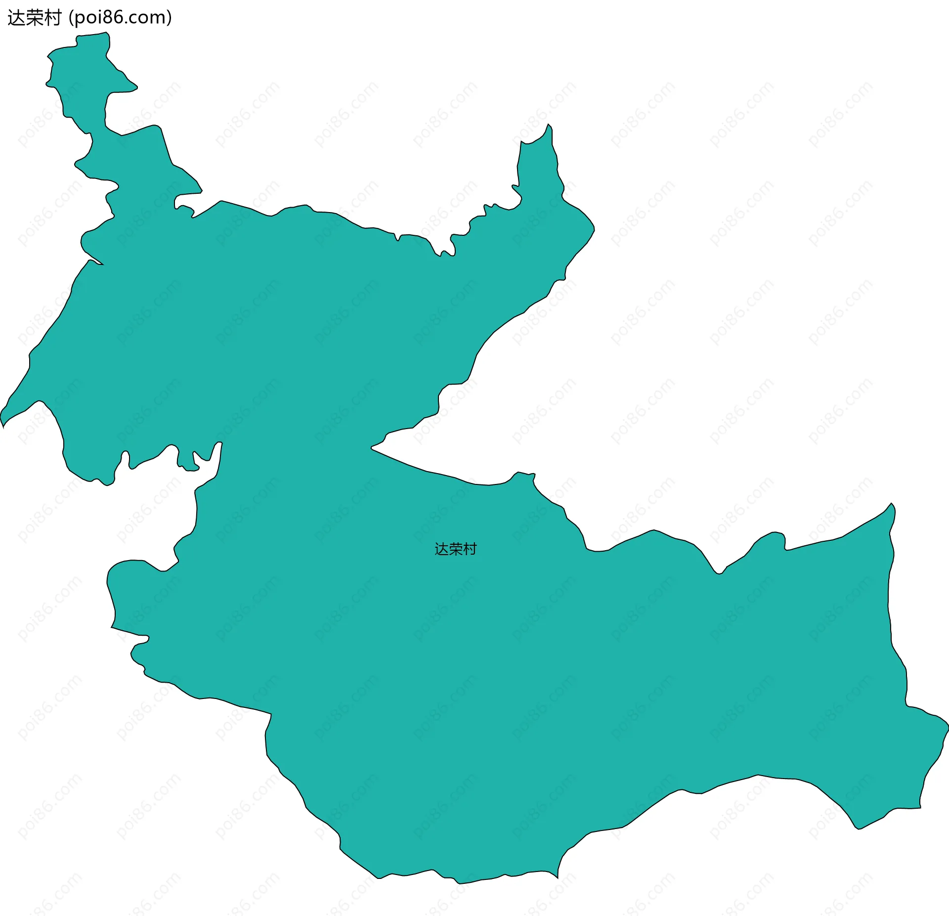 达荣村边界地图